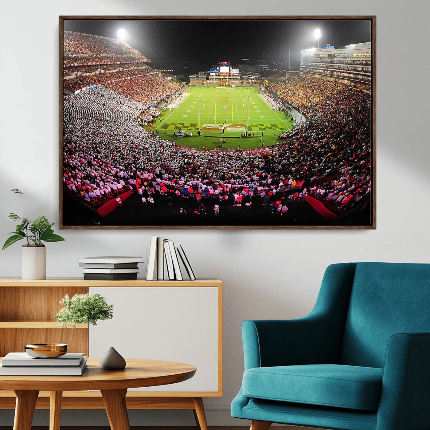 12091-MGV-CV-36X24-University of Maryland Terrapins Football Team Print - College Park SECU Stadium Wall Art Canvas