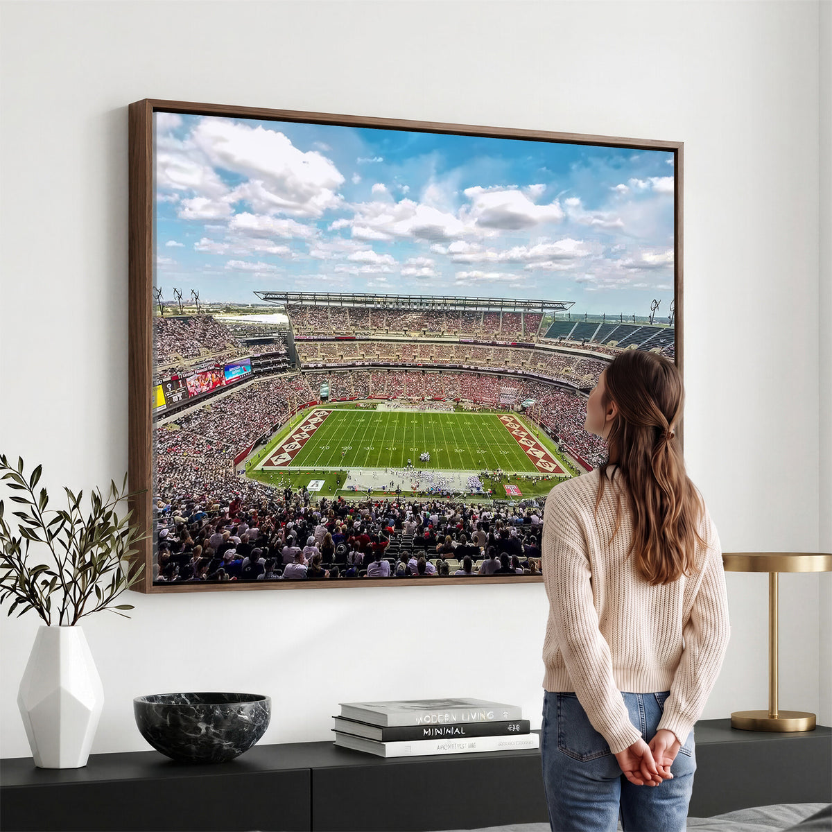 29243-PAN-FL-20X10 - The Temple University Owls Athletics Team Print - Philadelphia Lincoln Financial Field Stadium Wall