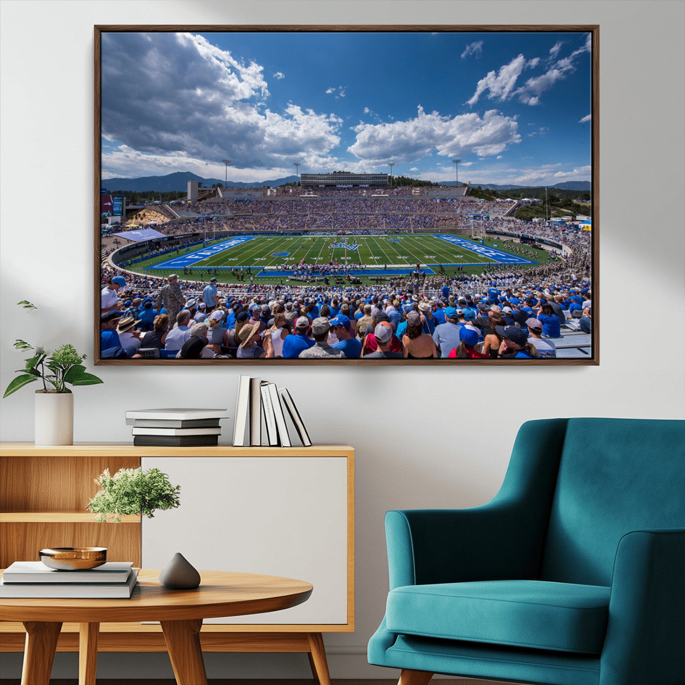 59281-MGV-CV-36X24-Air Force Falcons Football Team Print - Colorado Springs Falcon Stadium Wall Art Canvas Print