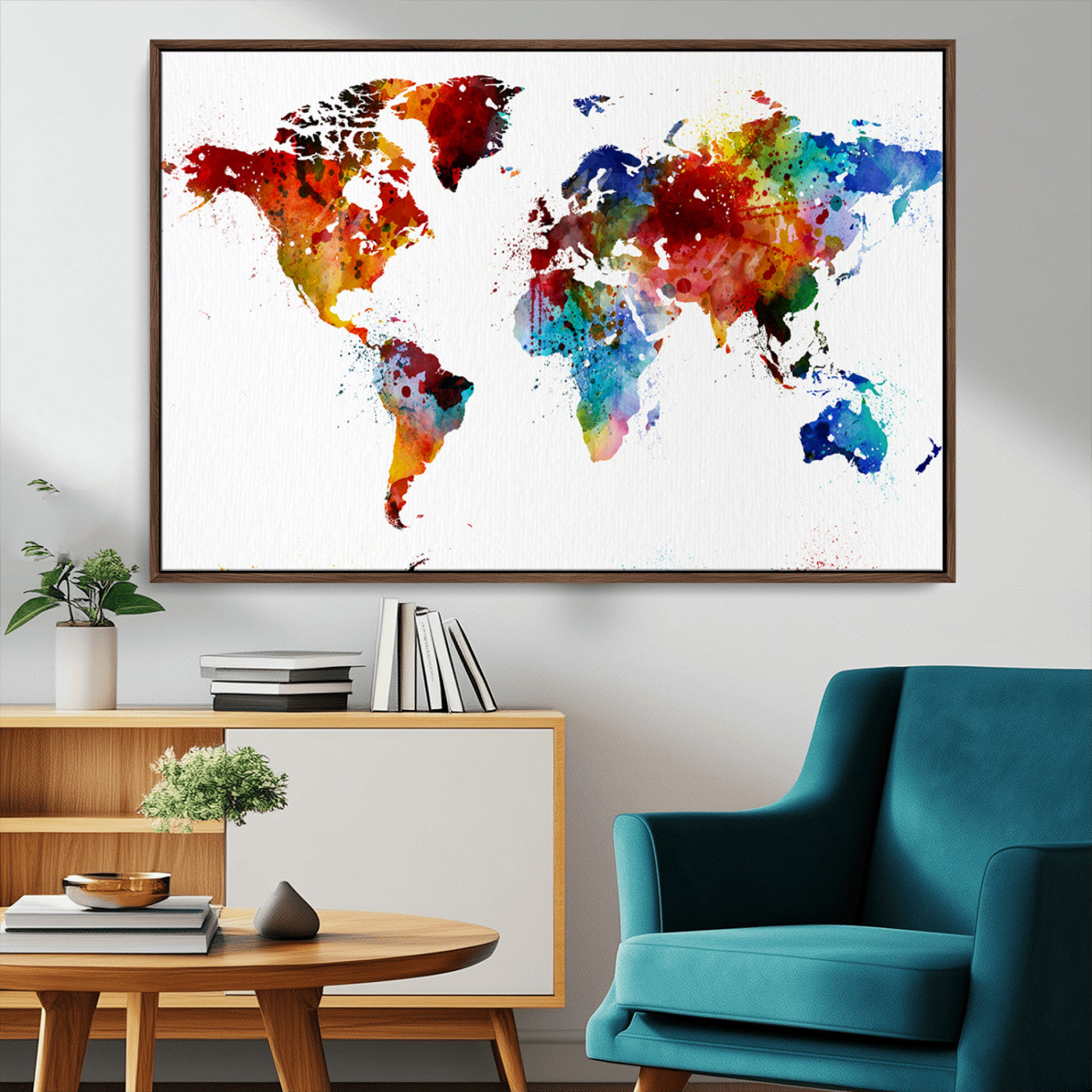 94085-MGV-CV-36X24-Push Pin World Map Canvas Print – Travel Tracker Wall Art for Couples, Perfect Anniversary Gift for Home or Office Decor