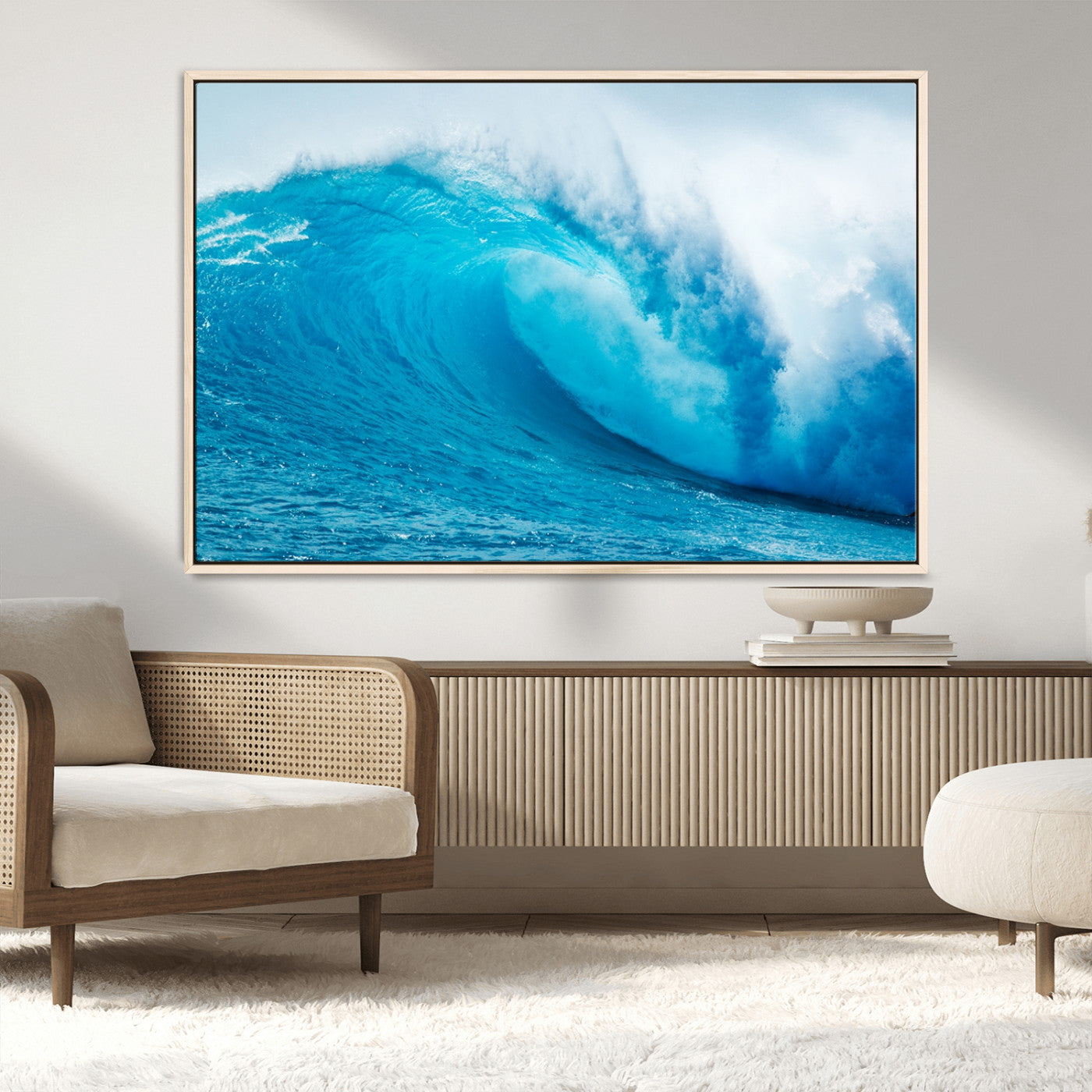 13117-MGV-CV-36X24-Big Ocean Surfing Wave Wall Art Canvas Print