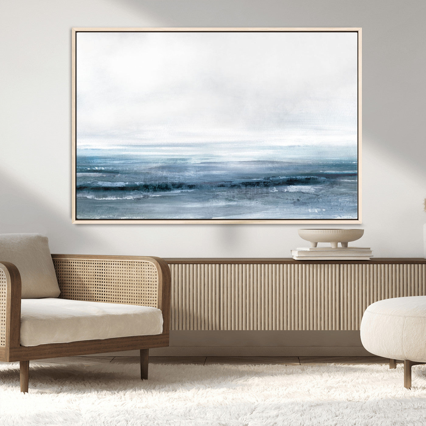65702-MGV-CV-36X24-Blue Ocean Abstract Artwork Wall Art Canvas Print
