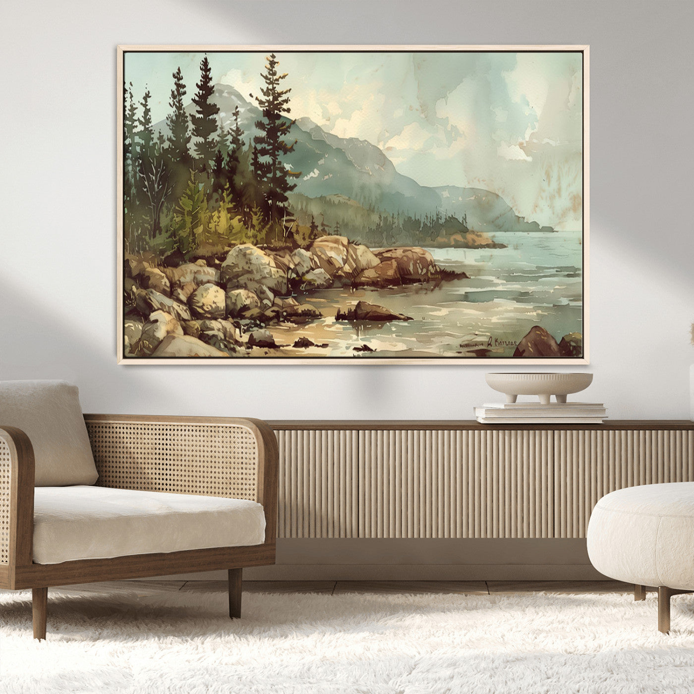 24809-MGV-CV-36X24-Abstract Acadia National Park Wall Art Canvas Print - Stunning 3-Panel Wall Art Canvas Print,