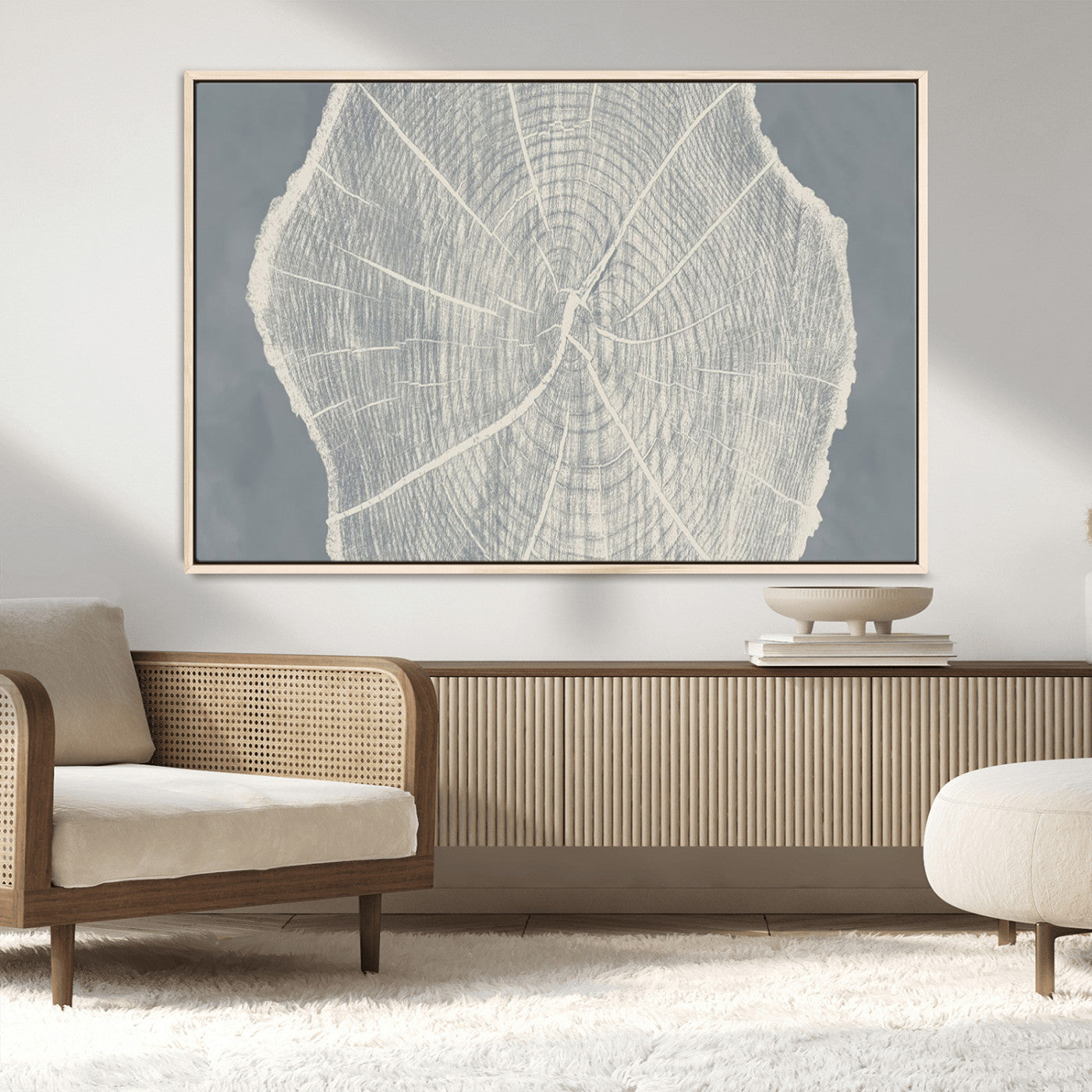 25547-MGV-FC-36X24_Natural-Abstract Tree Ring Wall Art Canvas Print – Nature-Inspired, Ready to Hang, Modern Home Decor