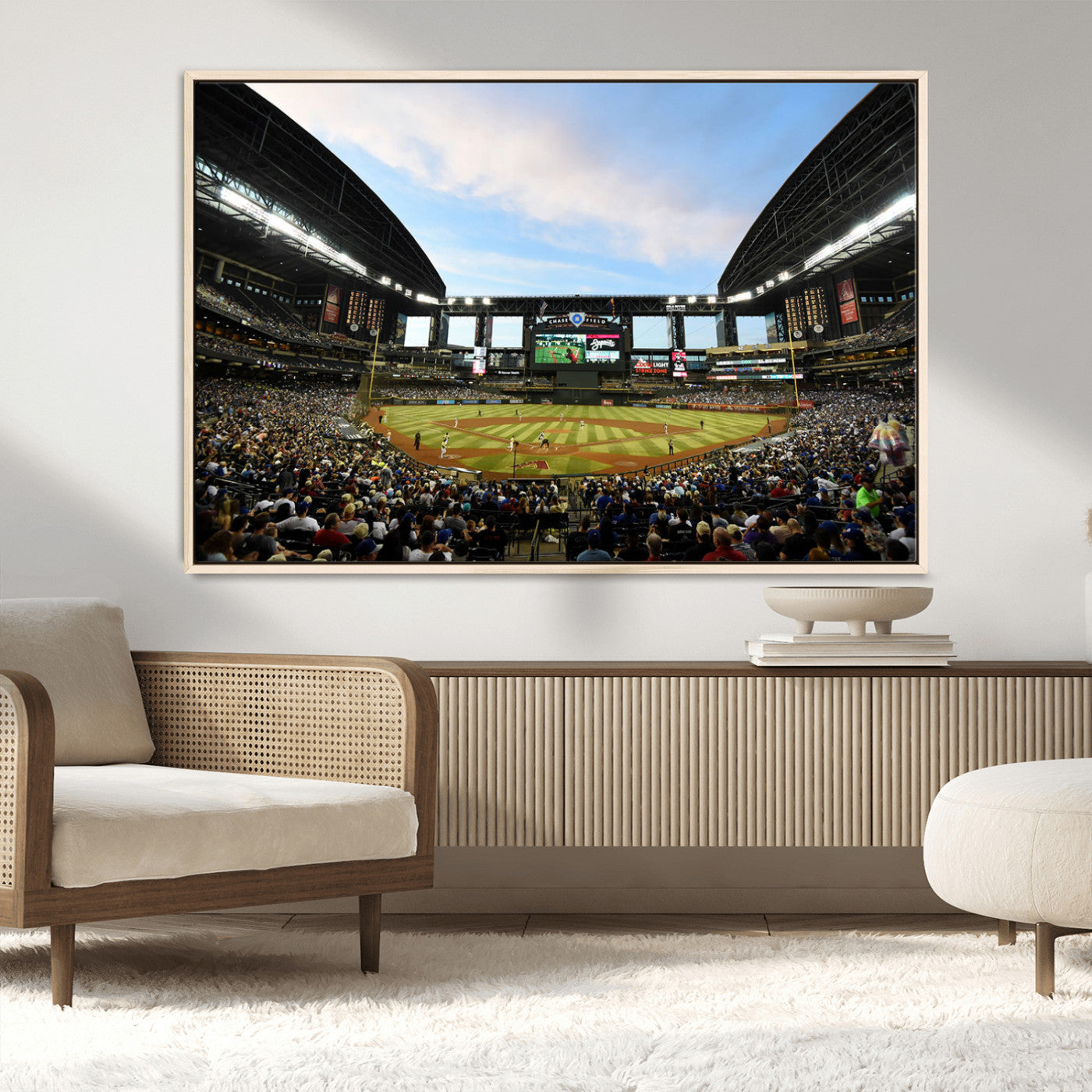 92672-MGV-CV-36X24-Arizona Diamondbacks Team Print - Phoenix Chase Field Stadium Wall Art Canvas Print