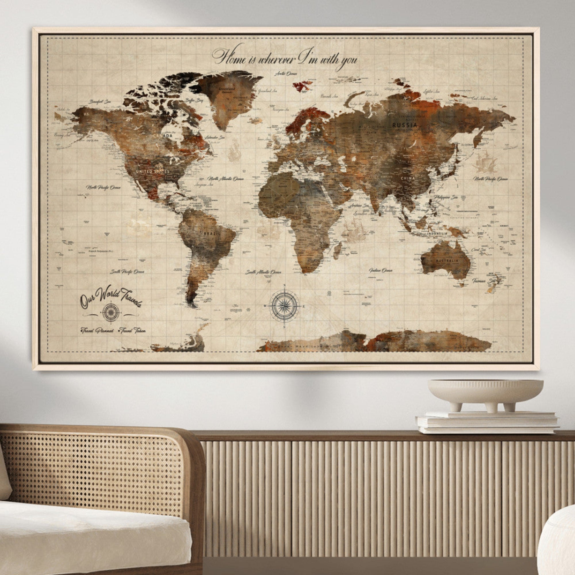 Rehber01-MGV-CV-36X24-Winter Forest Wall Art Canvas Print – Framed Snowy Ski Lift Landscape Artwork with Peaceful Winter Scene for Home, Office Decor