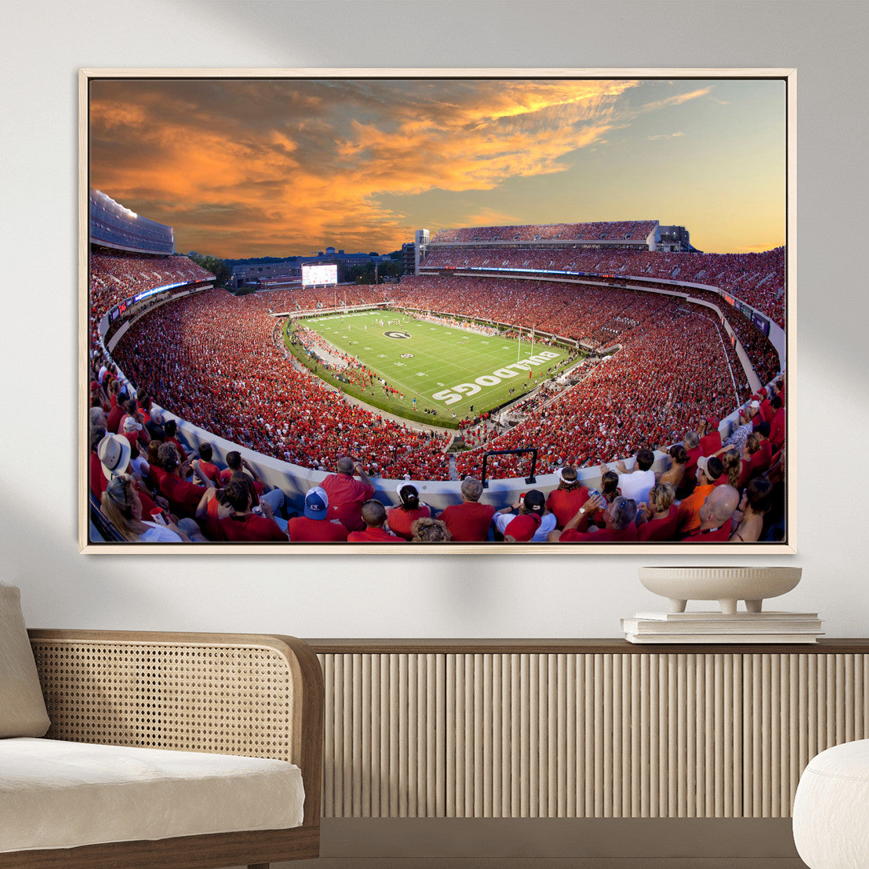 73680988-MGV-FC-36X24 - Dooley Stadium Wall Art, Sports Arena Canvas Print, Dooley Field Sanford Stadium Artwork for Home, Office