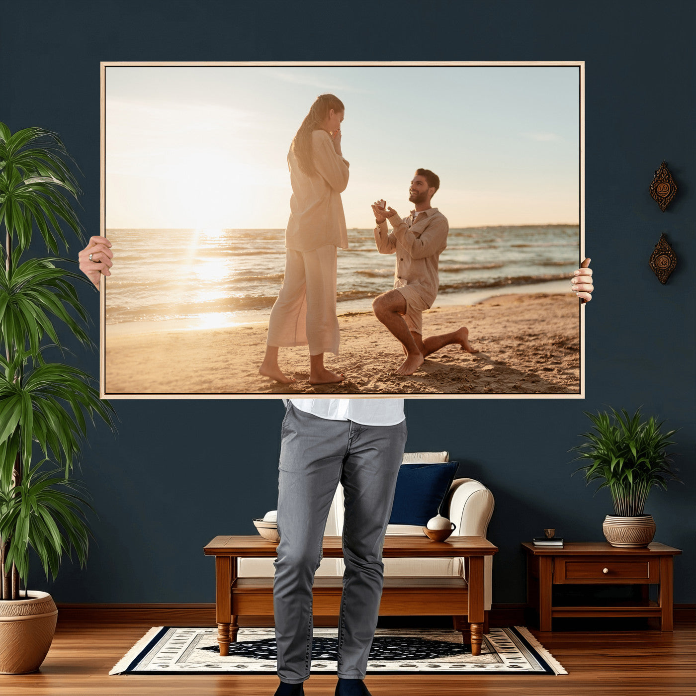 91913900-MGV-CV-36X24 - Custom Photo with Framed Canvas Wall Art Canvas Print Personalized Picture Print Framed Wall Art Digitally Printed Photo