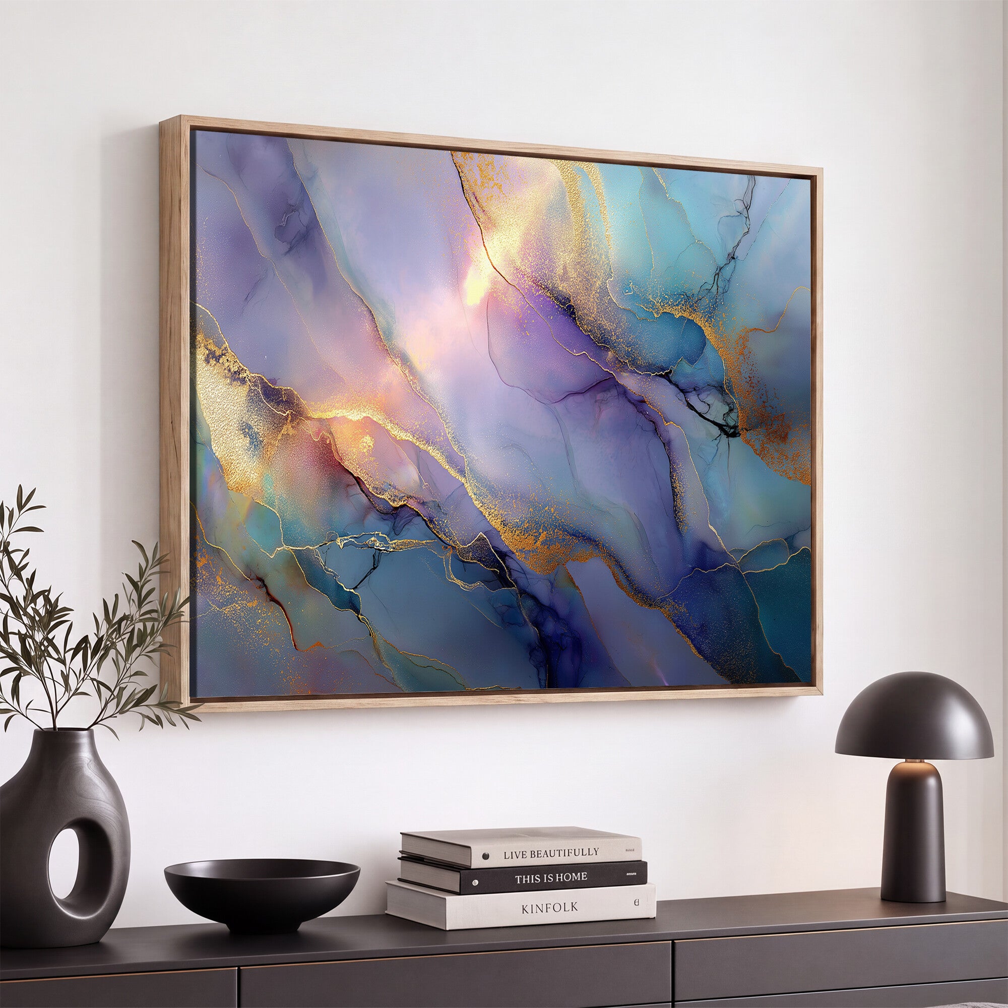 50939878-MGV-CV-36X24 - Colorful Abstract Canvas Wall Art Print, Vibrant Popup Color Art Print