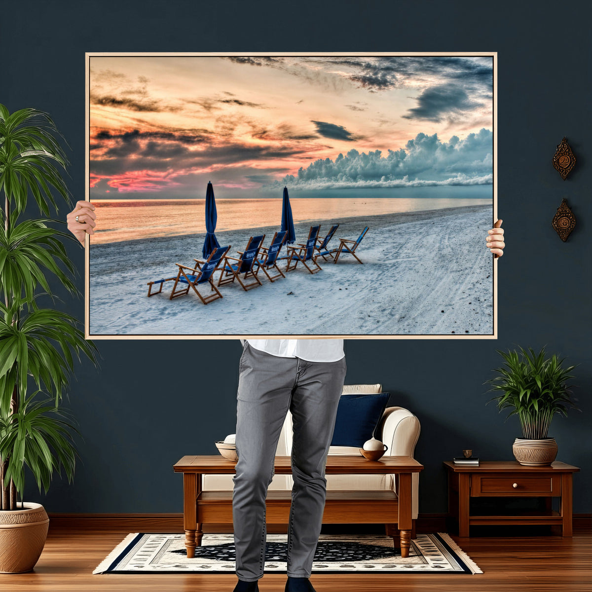 17237006-MGV-CV-36X24 - Serene Gulf Solitude Wall Art Canvas Print