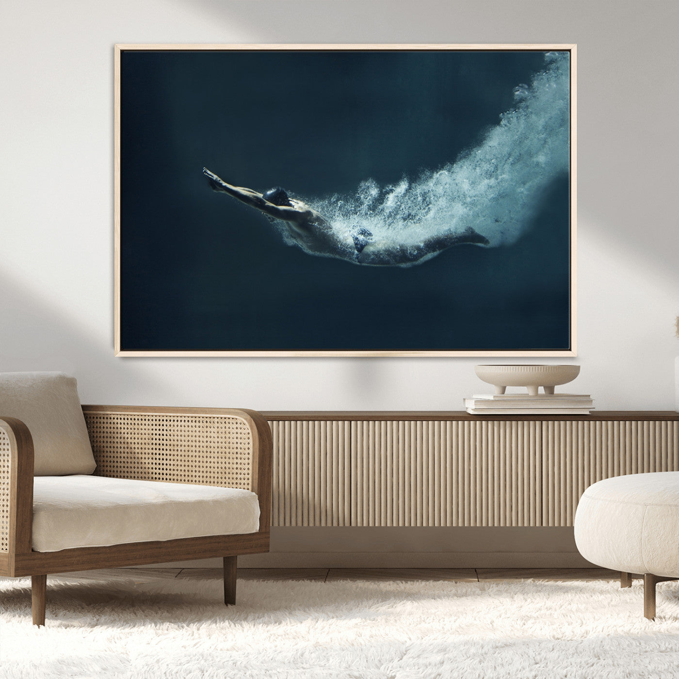 48463-MGV-CV-36X24-Swimmer Wall Art Canvas Print