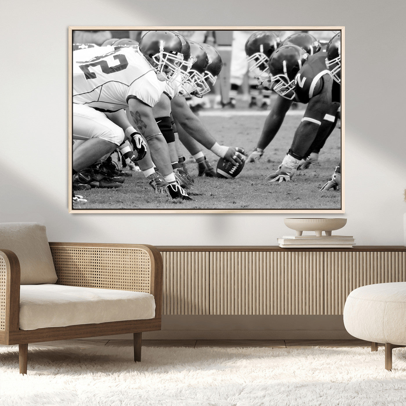 -American Football Player Wall Art Canvas Print