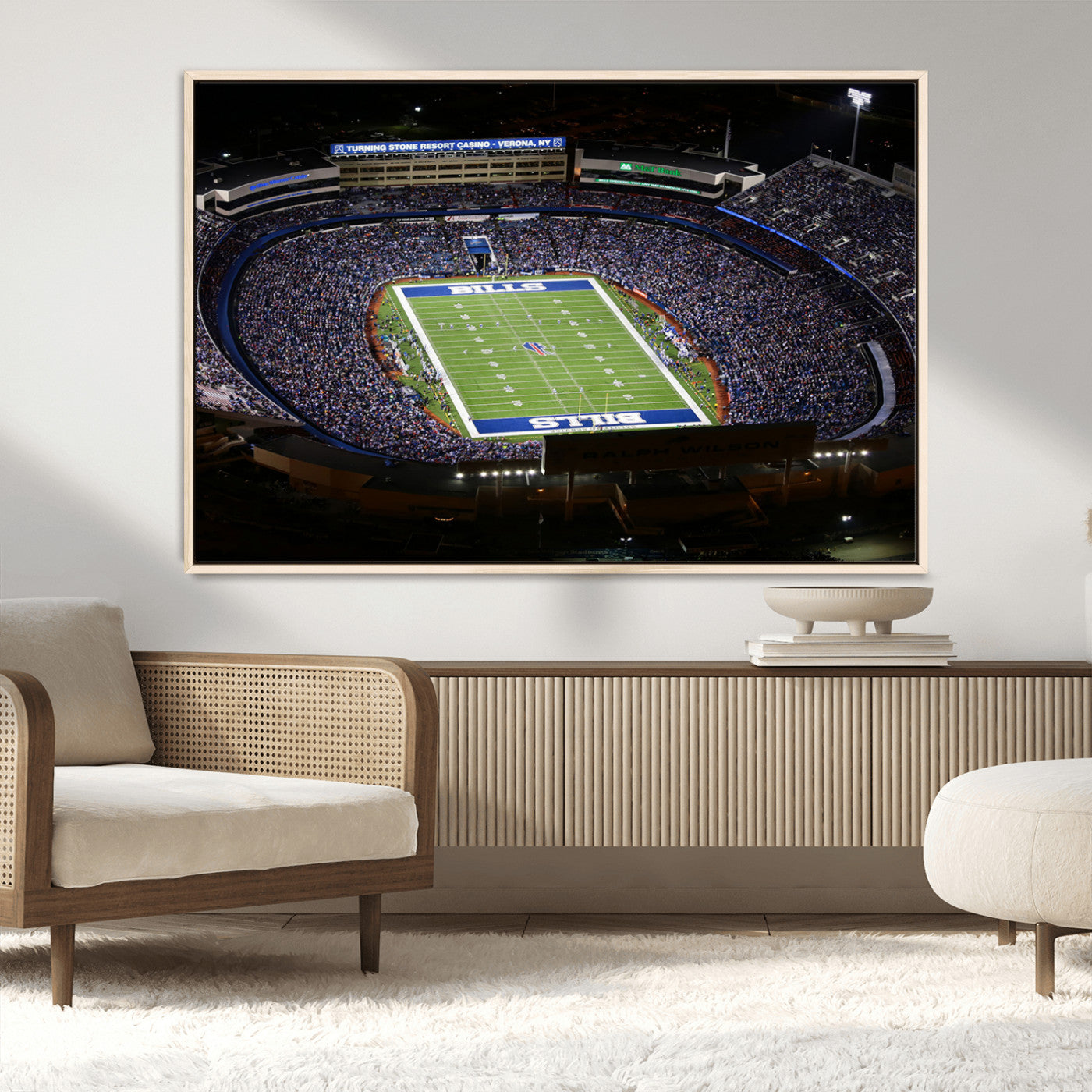 19030-MGV-CV-36X24-Buffalo Bills NFL Football Team Print - Highmark Stadium Wall Art Canvas Print