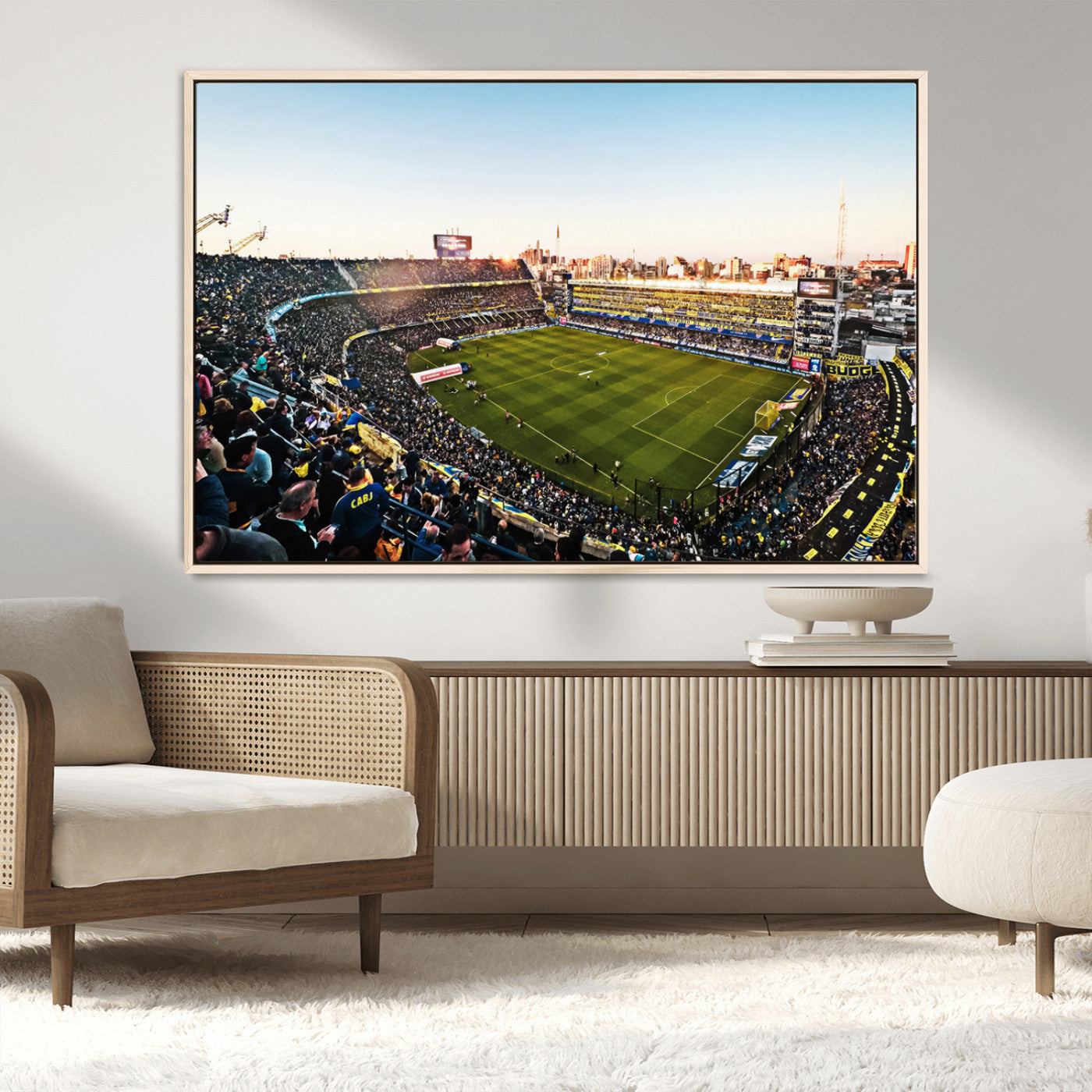 50105-MGV-CV-36X24-Boca Juniors Soccer Team Print - Buenos Aires Bombonera Stadium Wall Art Canvas Print