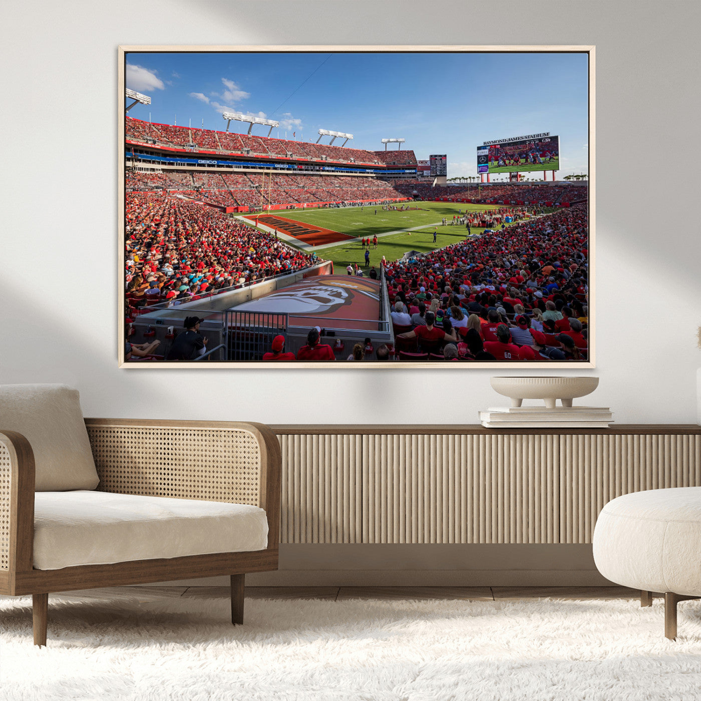 -Florida Tampa Raymond James Stadium Wall Art Canvas Print - NFL Football Stadium Print