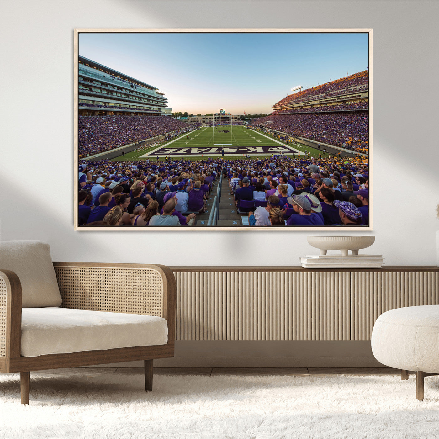 82792-MGV-CV-36X24-Kansas State University Wildcats Football Team Print - Manhattan Bill Snyder Family Football Stadium