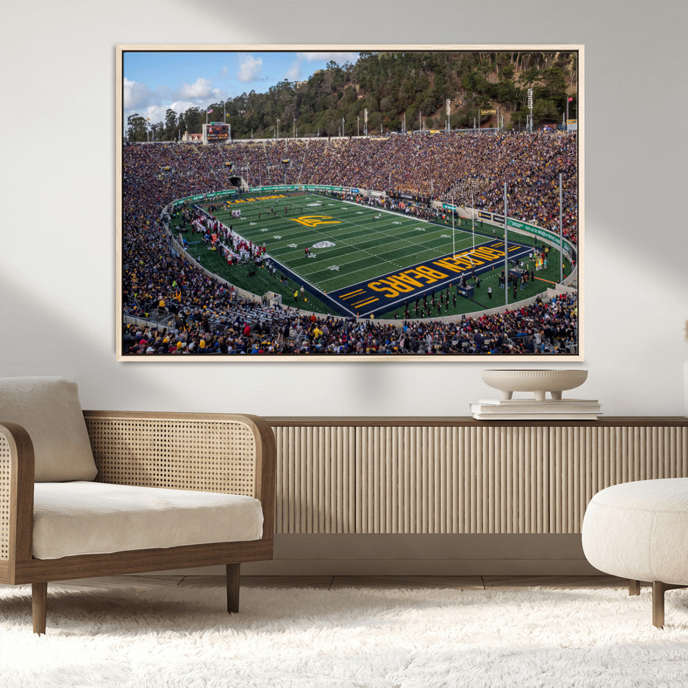 38054-MGV-CV-36X24-University of California Golden Bears Football Team Print - Berkeley California Memorial Stadium Art