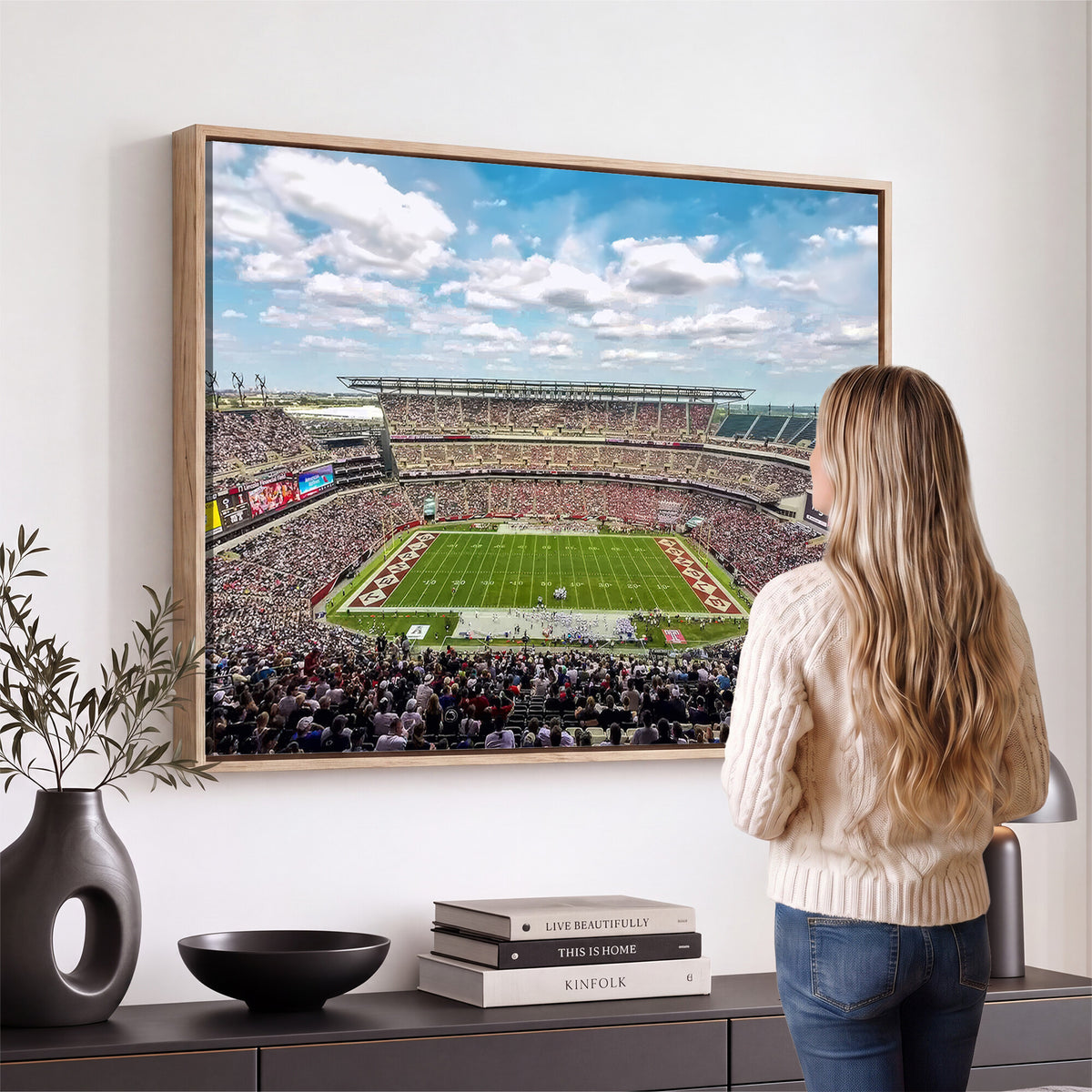 29243-PAN-FL-20X10 - The Temple University Owls Athletics Team Print - Philadelphia Lincoln Financial Field Stadium Wall