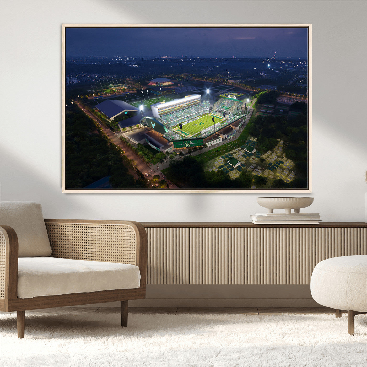 -The University of South Florida Bulls Football Team Print - Tampa USF Football Stadium Wall Art