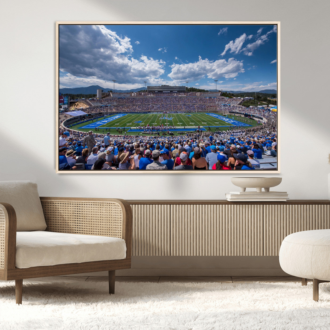 59281-MGV-CV-36X24-Air Force Falcons Football Team Print - Colorado Springs Falcon Stadium Wall Art Canvas Print
