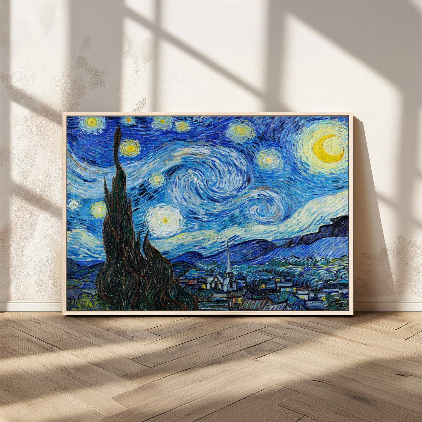 39177-MGV-CV-36X24-Vincent Van Gogh The Starry Night Abstract Wall Art Canvas Print