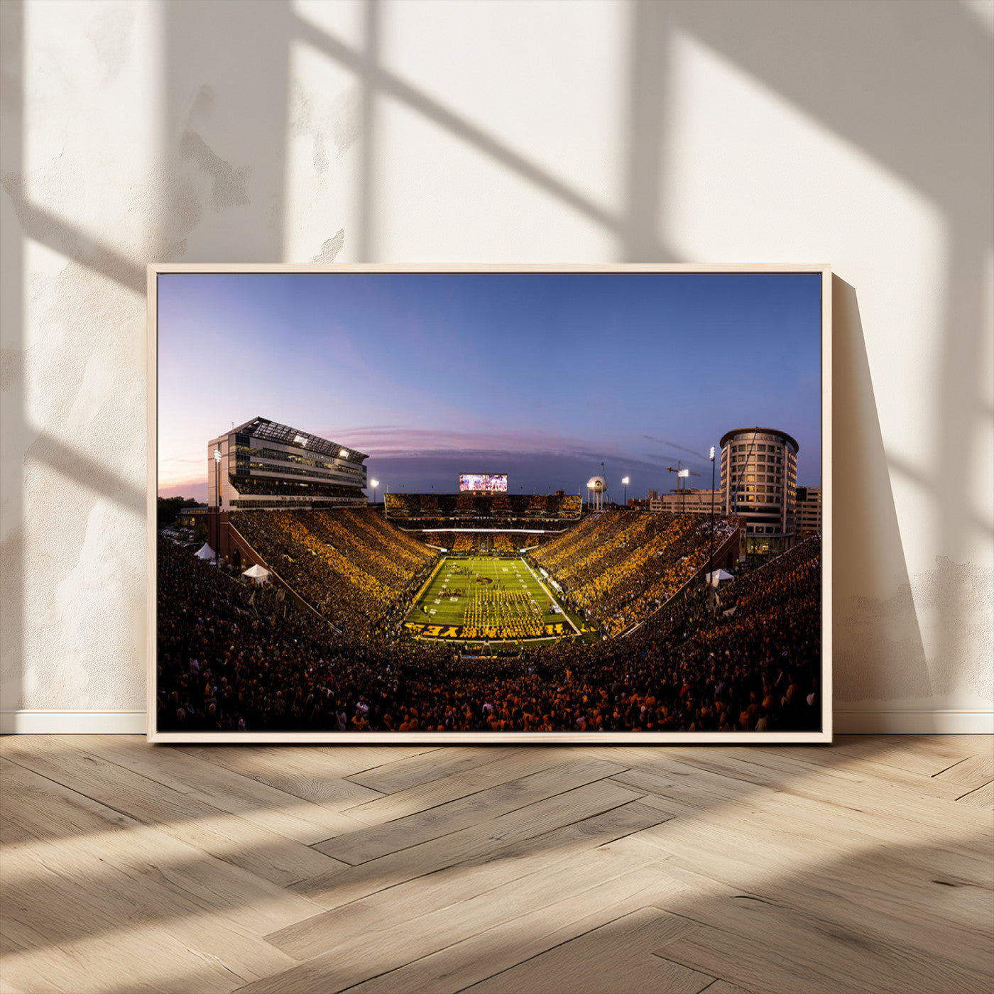 82557-MGV-CV-36X24-Iowa Hawkeyes Kinnick Stadium Wall Art Canvas Print, Framed Iowa Hawkeyes Kinnick Stadium Canvas