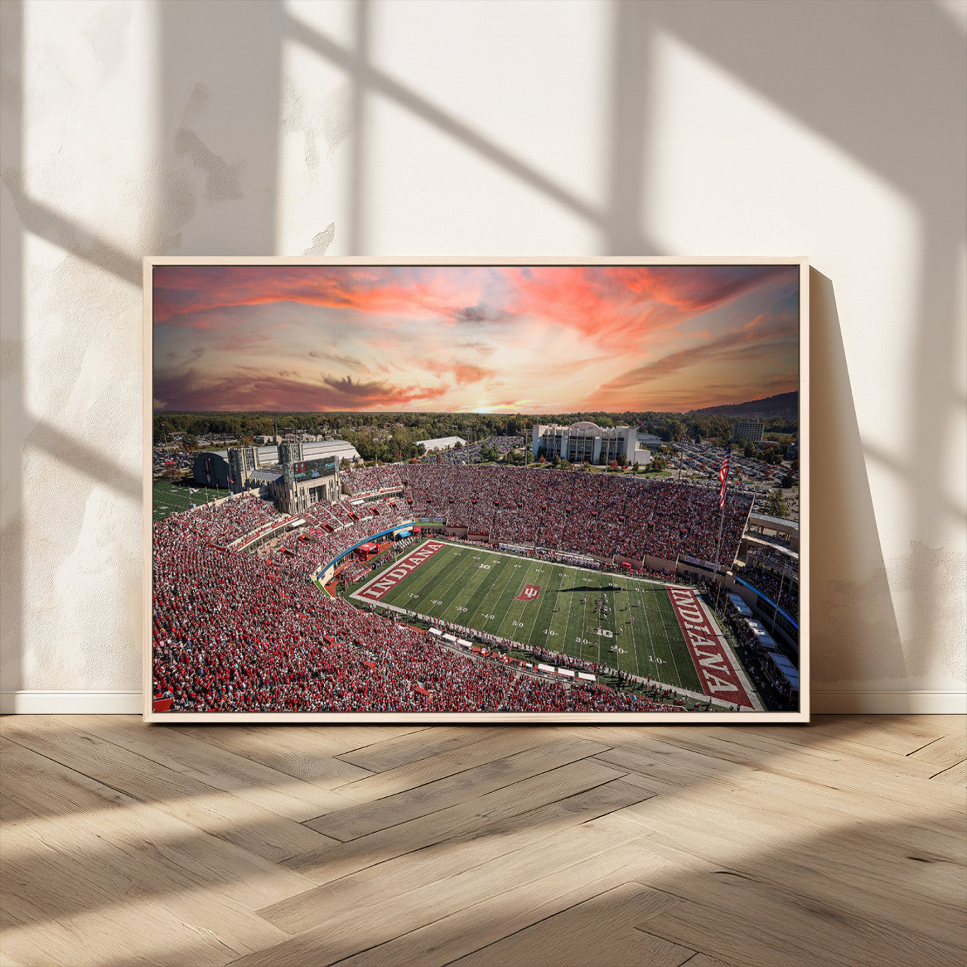 51135-MGV-CV-36X24-Indiana Memorial Stadium Wall Art Canvas Print, Framed Studium Canvas Art, Indiana Memorial Stadium