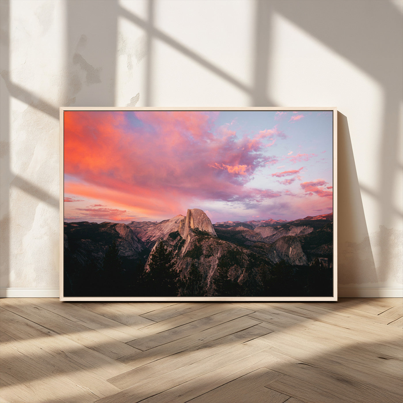 32786115-MGV-CV-36X24-Half Dome Wall Art Canvas Print – Framed Yosemite National Park Dramatic Sunset Adventurous Wilderness Artwork for Home, Office