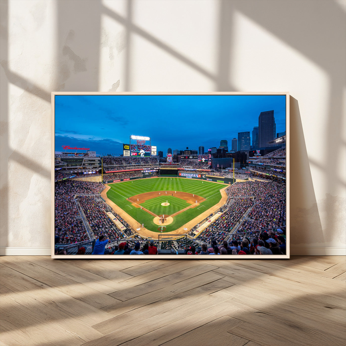 -Target Field Stadium Wall Art Canvas Print – Minnesota Twins Baseball Team Iconic Ballpark Scene for home, office