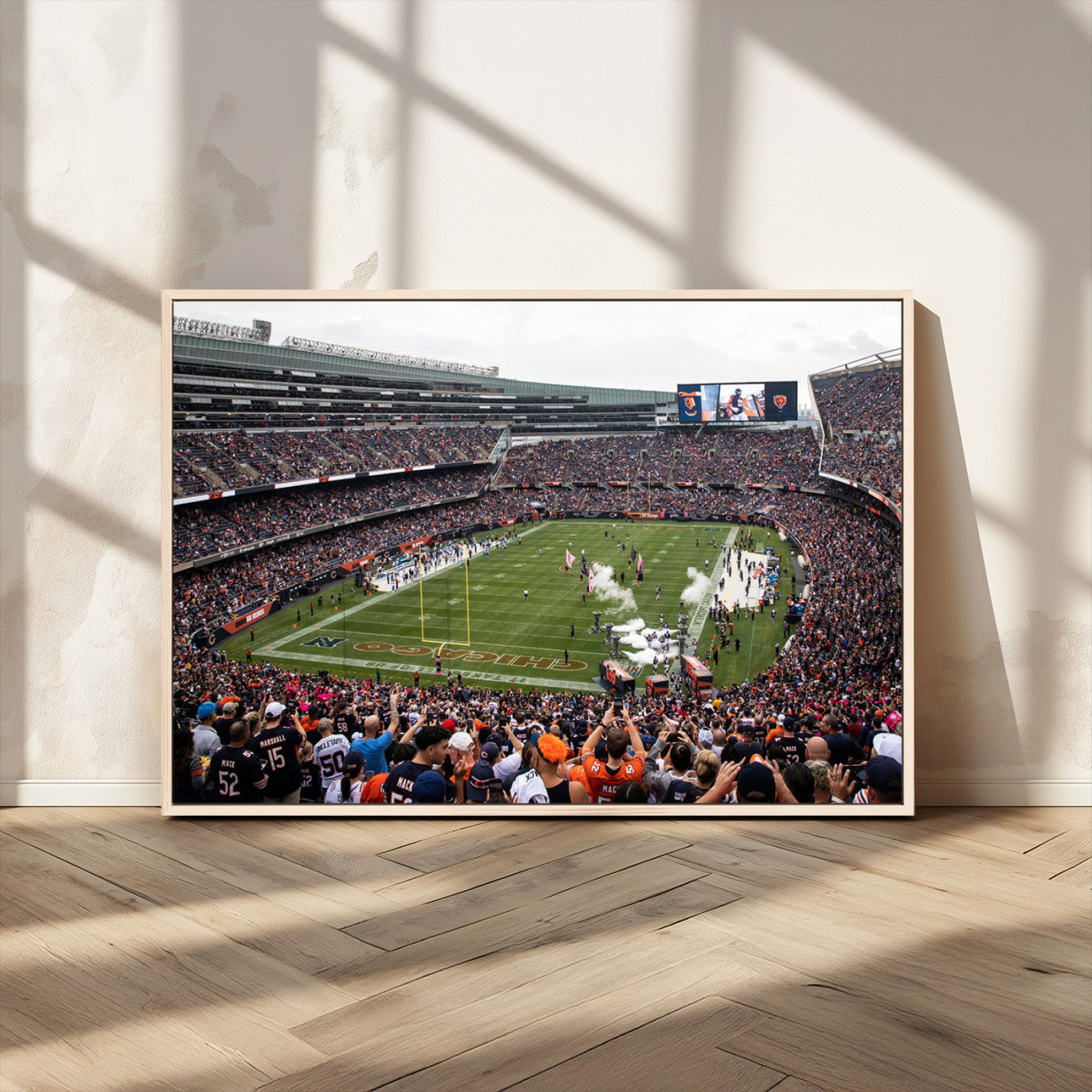 18347149-MGV-FC-36X24_Natural-Chicago Bears Soldier Field Wall Art Canvas Print – Framed Football Stadium Artwork Team Spirit for home, office