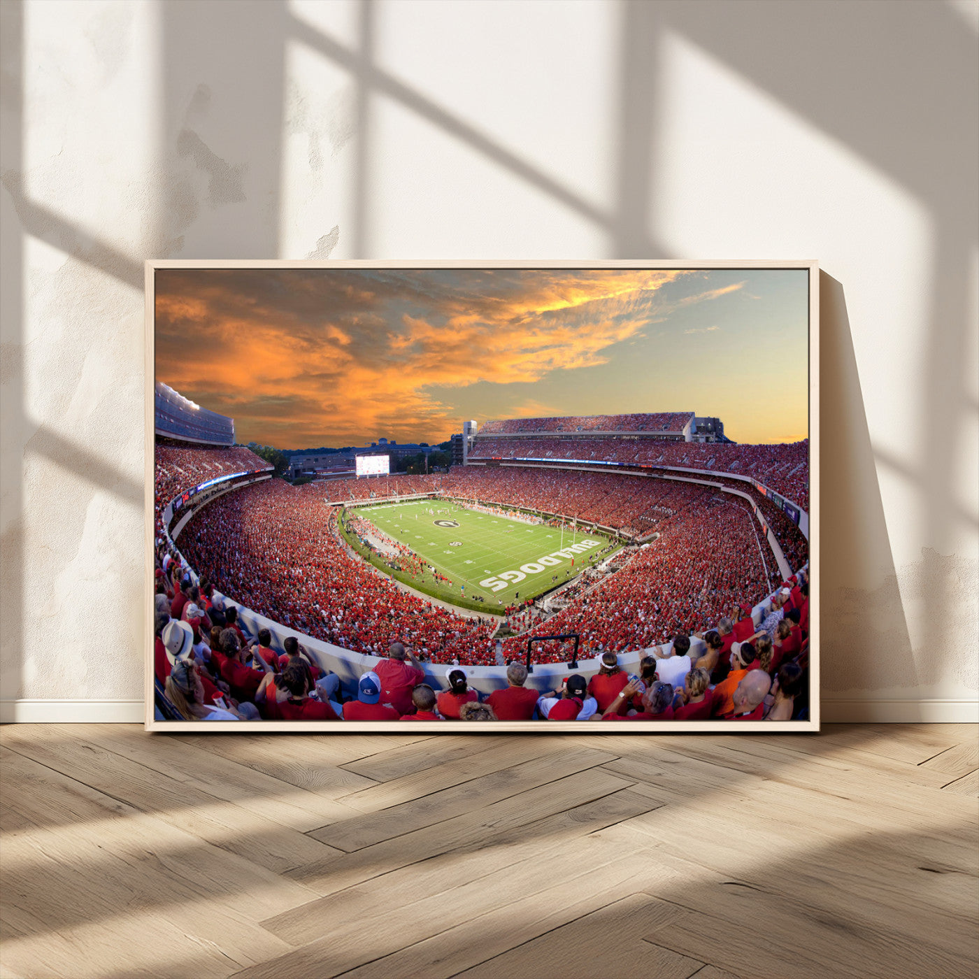 73680988-MGV-CV-36X24-Dooley Stadium Wall Art Print, Sports Arena Canvas Wall Art, Dooley Field at Sanford Stadium Canvas Print, Modern Athletic Field Art Printing