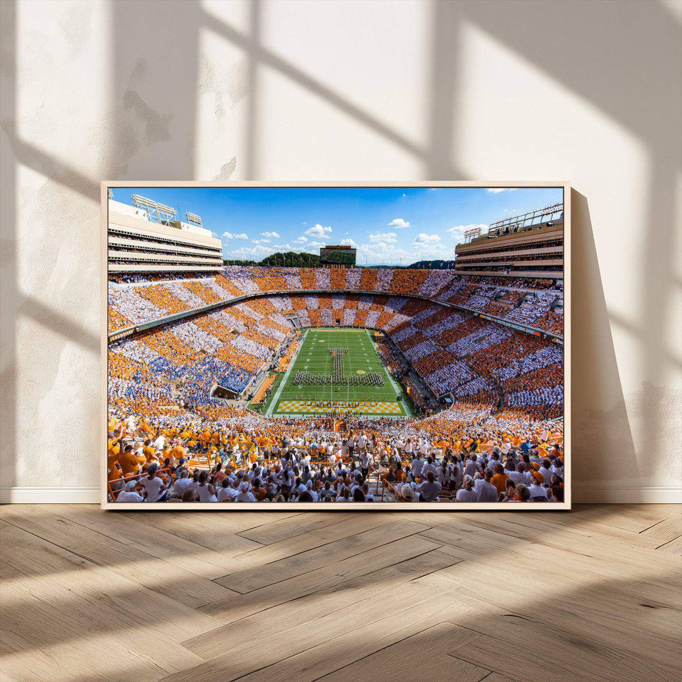 77097951-MGV-CV-36X24 - Tennessee Neyland Stadium Wall Art, Sports Arena Canvas Print, Panoramic Stadium Canvas Artwork for Home, Office