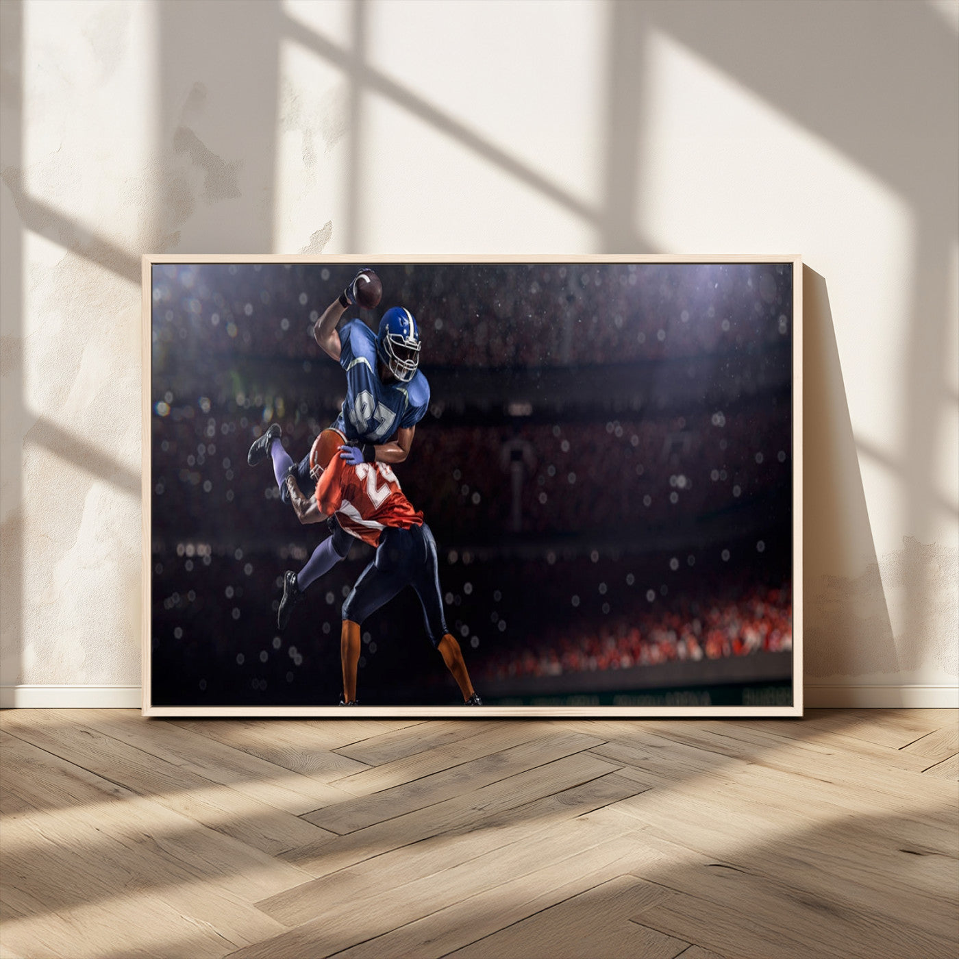 68009-MGV-CV-36X24-American Football Wall Art Canvas Print, Stadium Sport Wall Art Print