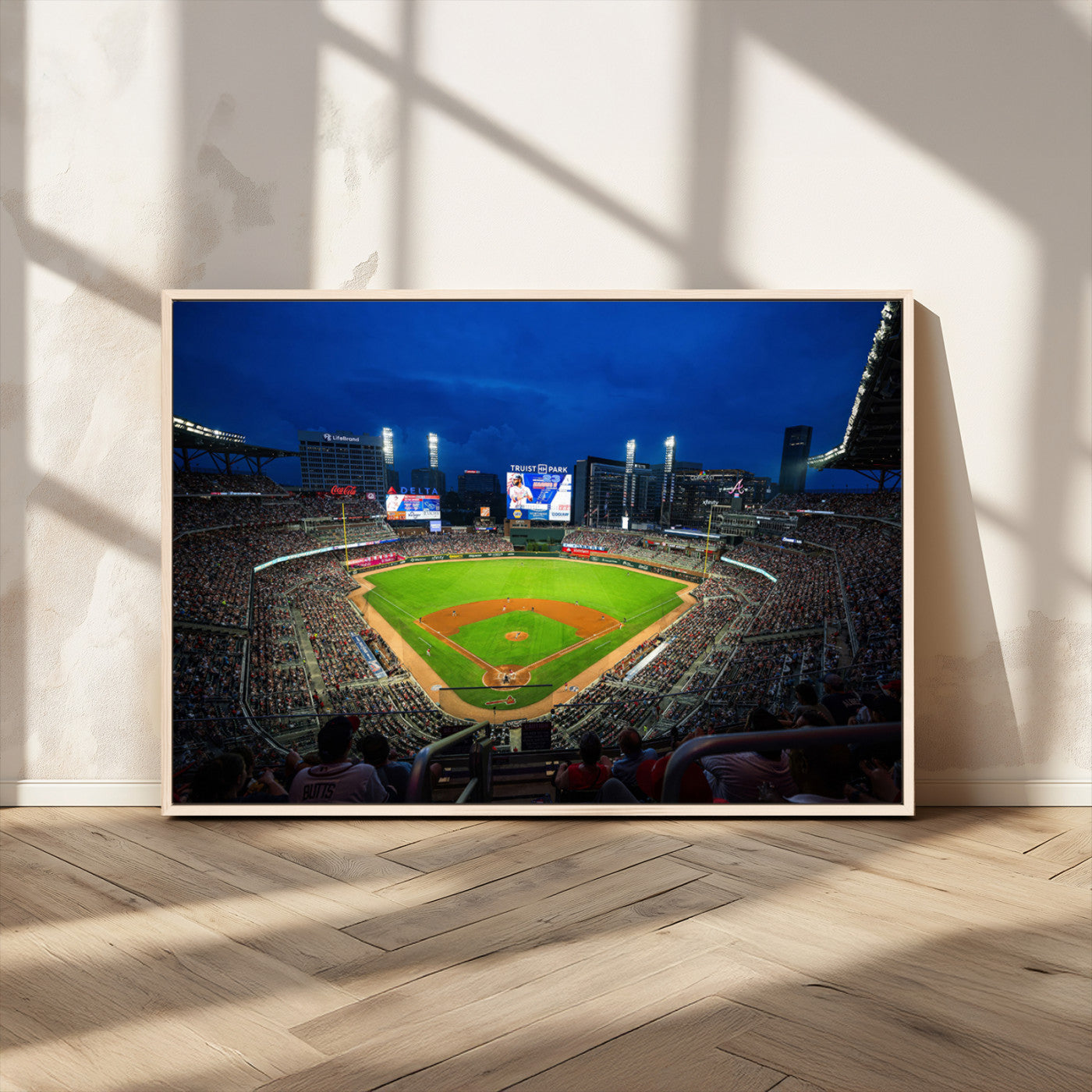 88590-MGV-CV-36X24-Truist Park Night Game Canvas Art - Atlanta Braves Stadium Wall Art Canvas