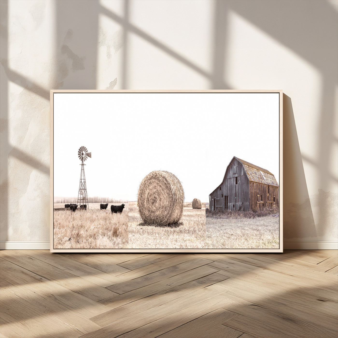 30918-MGV-CV-36X24-Farm Prints Set, Set of 6 Farmhouse Wall Art, Country House Decor, Barn Print, Wheat Print,