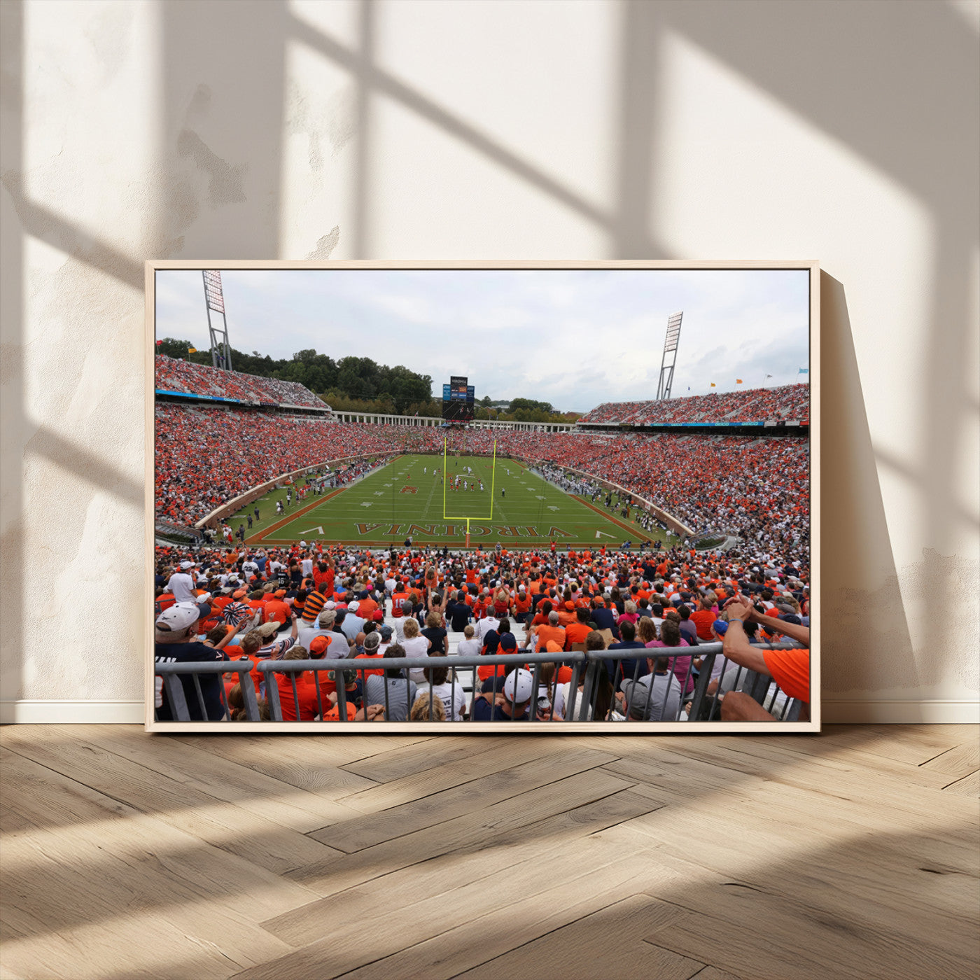 63606-MGV-CV-36X24 - Virginia Cavaliers Football Team Print - Charlottesville Scott Stadium Print Wall Art Canvas