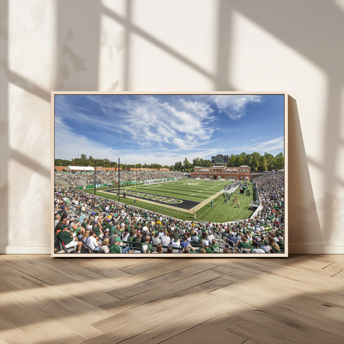 67799-MGV-CV-36X24-University of Charlotte 49ers Football Team Print - Charlotte Jerry Richardson Stadium Canvas Print