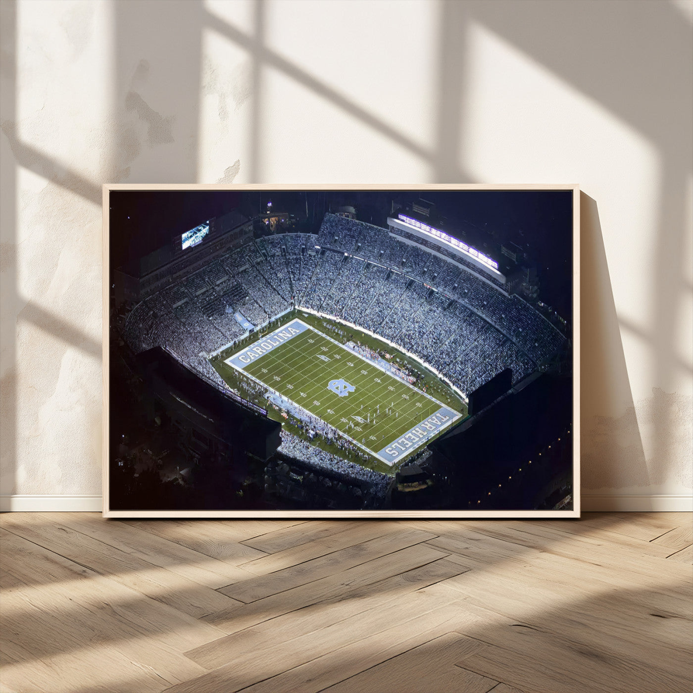 88375-MGV-FC-36X24_Natural-University of North Carolina Tar Heels Football Team Print - Chapel Hill Kenan Memorial Stadium
