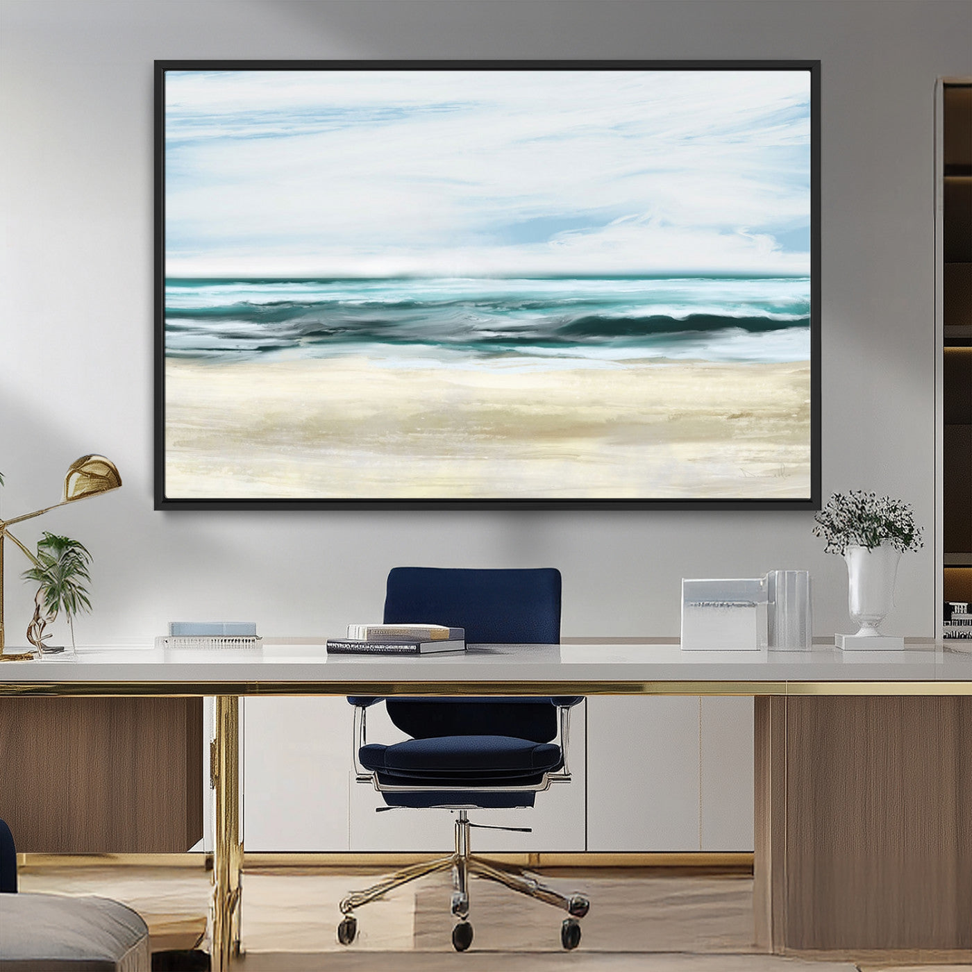 96301-MGV-FC-36X24_Black-Ocean Abstract Wall Art Canvas Print