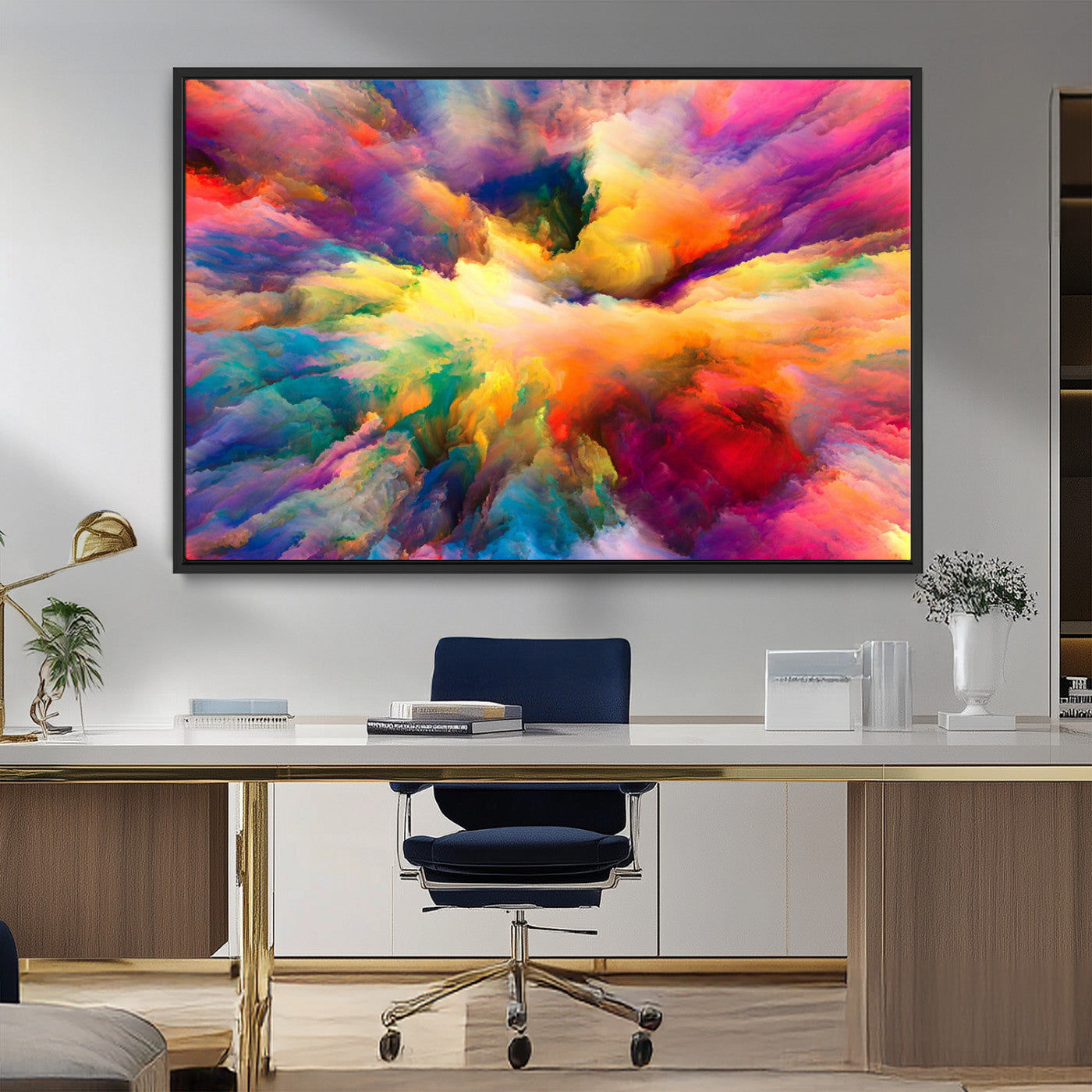 61038-MGV-FC-36X24_Black-Blazing Vibrant Colors Cloud Wall Art Canvas Print