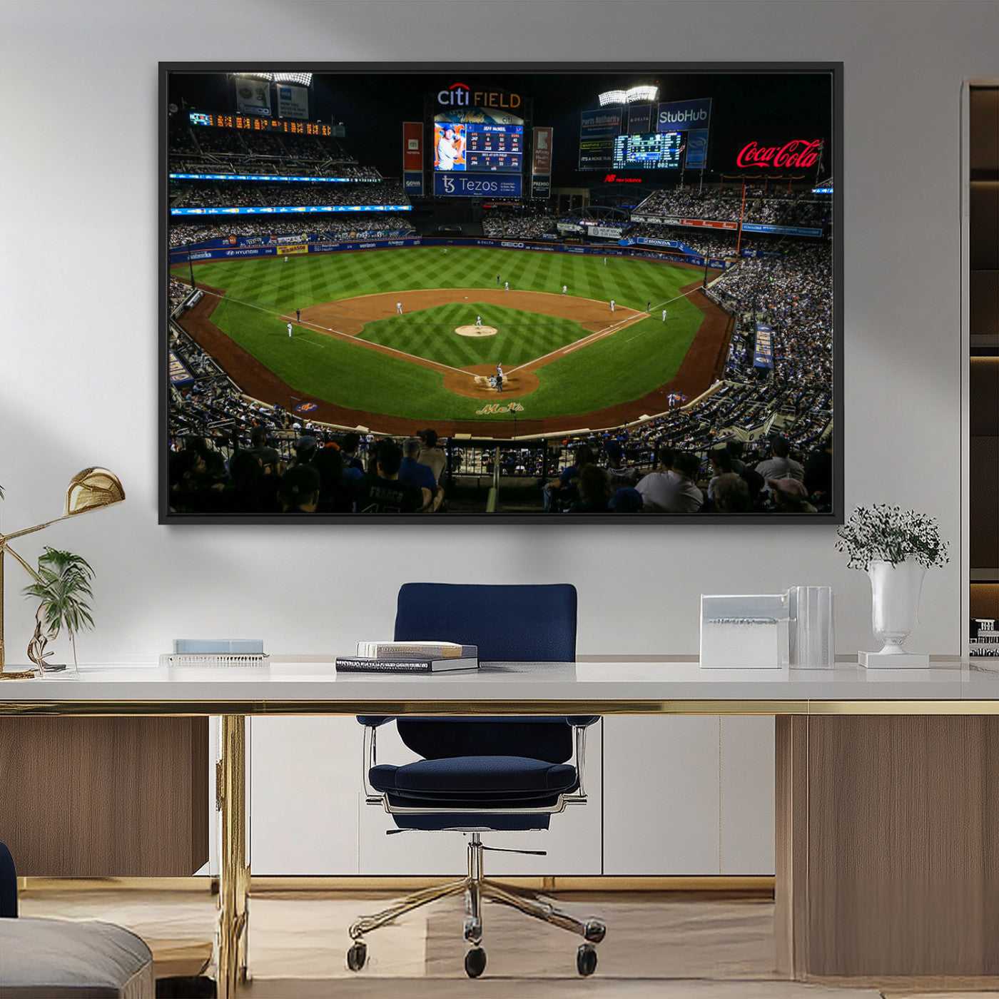 25148-MGV-CV-36X24-Los Angeles Dodgers Baseball Team Print - California Dodger Stadium Wall Art Canvas Print