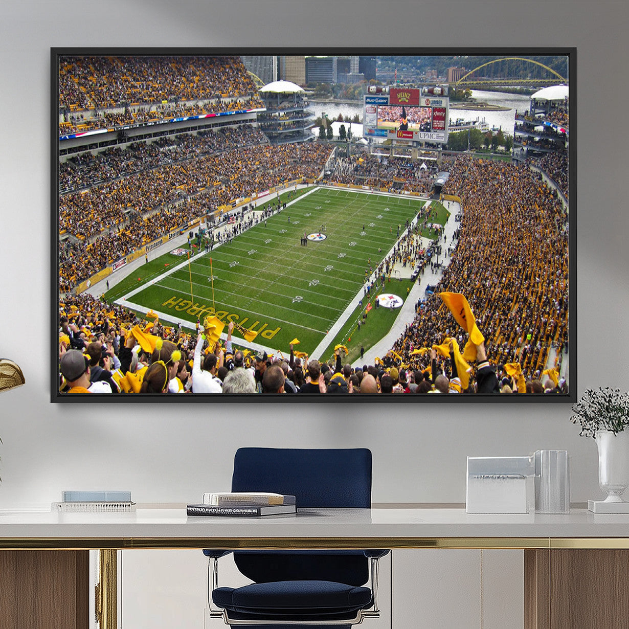 51419-MGV-FC-36X24 - Pittsburgh Steelers Print - Pittsburgh Heinz Field Stadium Wall Art Canvas Print