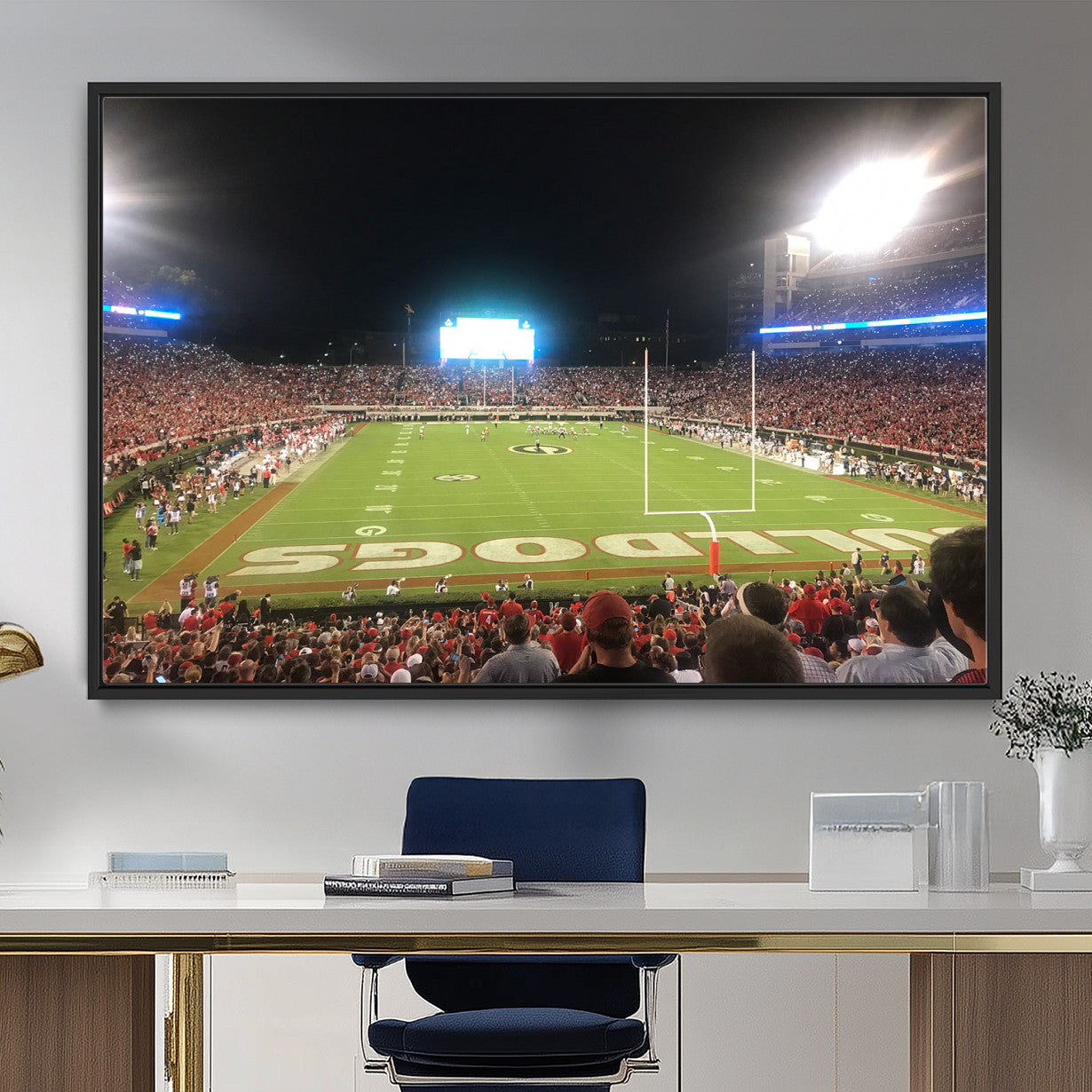 16230786-MGV-FC-36X24 - Dooley Stadium Wall Art, Sports Arena Panoramic Canvas Print, Modern Stadium Landscape Artwork for Home, Office