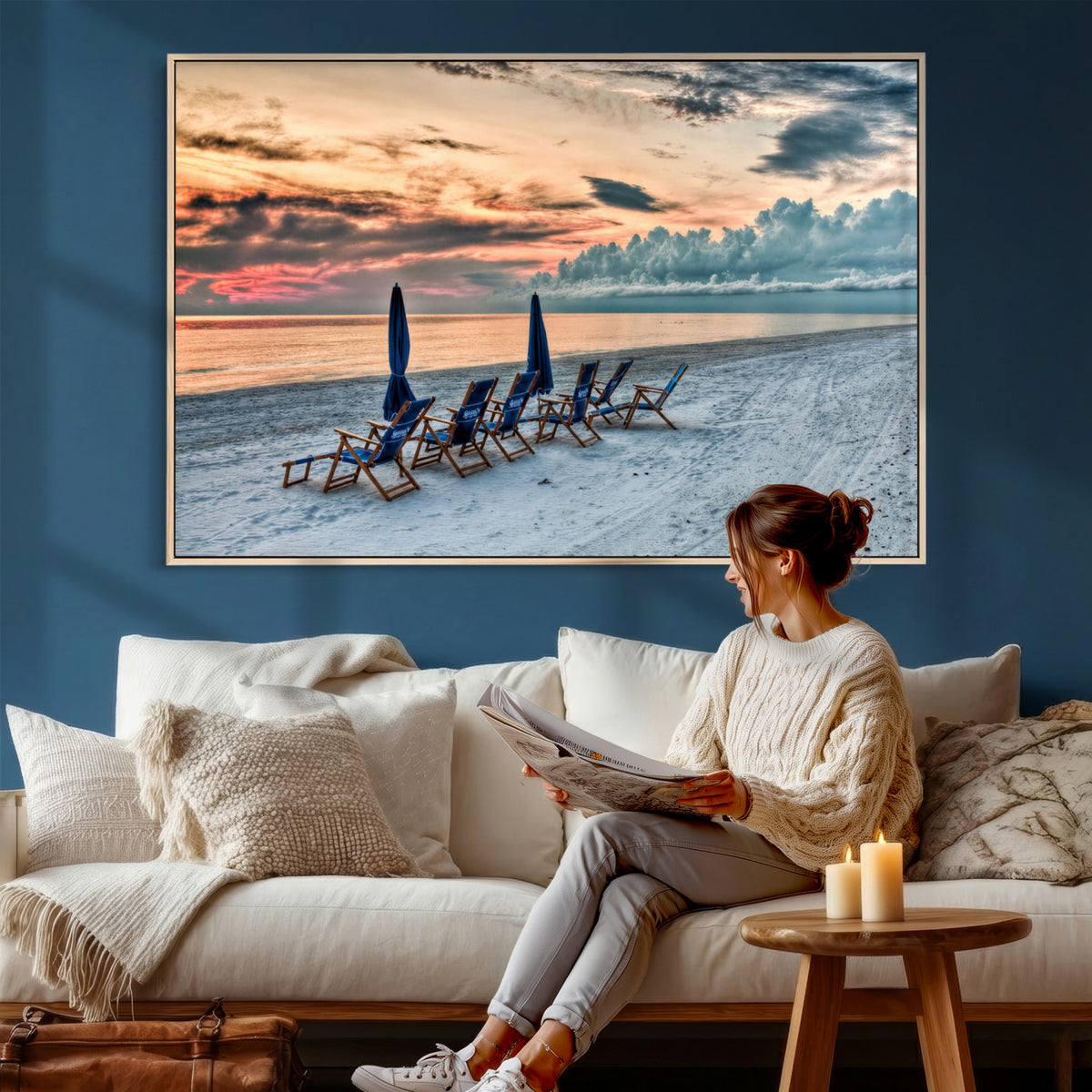 17237006-MGV-CV-36X24 - Serene Gulf Solitude Wall Art Canvas Print