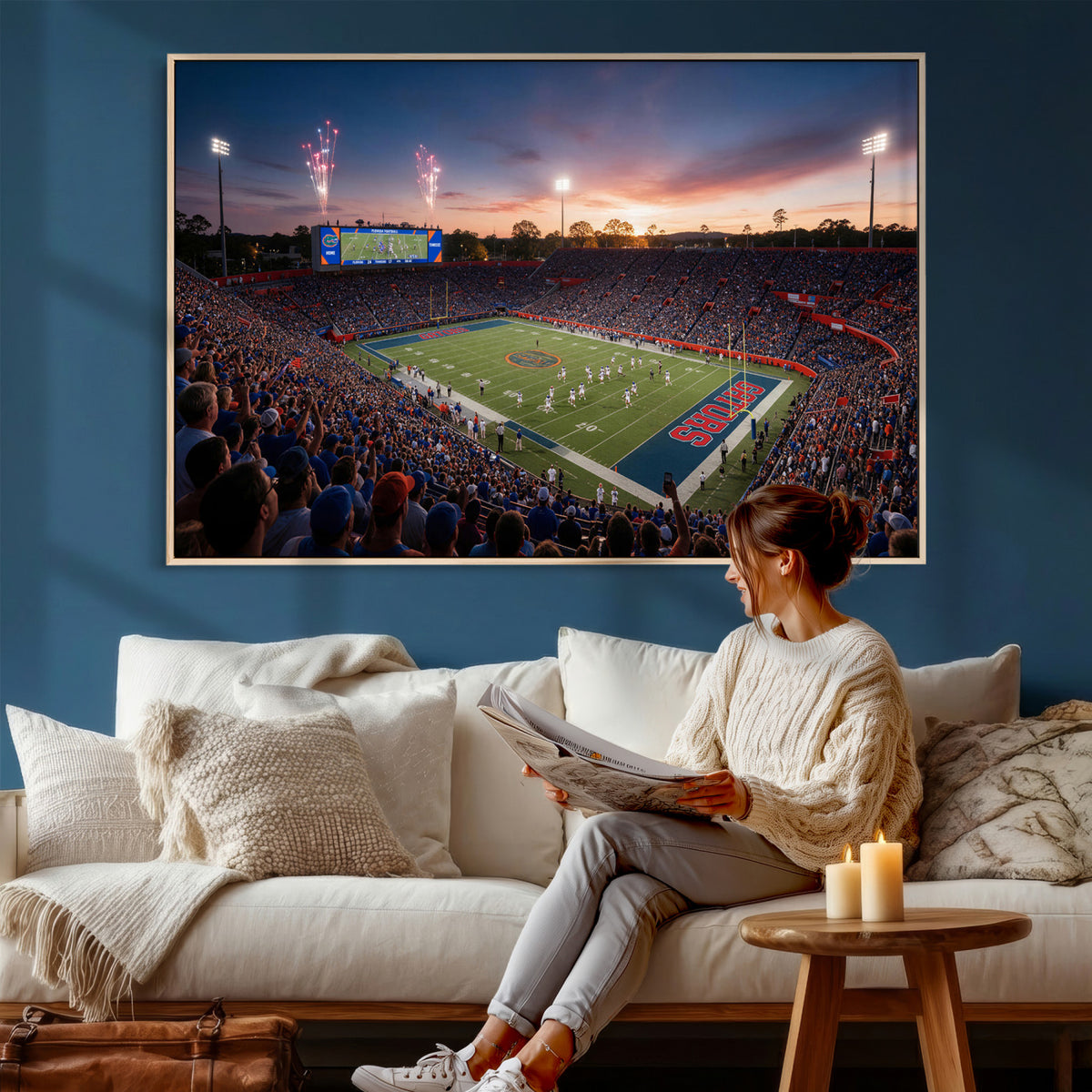 76151234-MGV-CV-36X24 - Stadium Wall Art Canvas Print