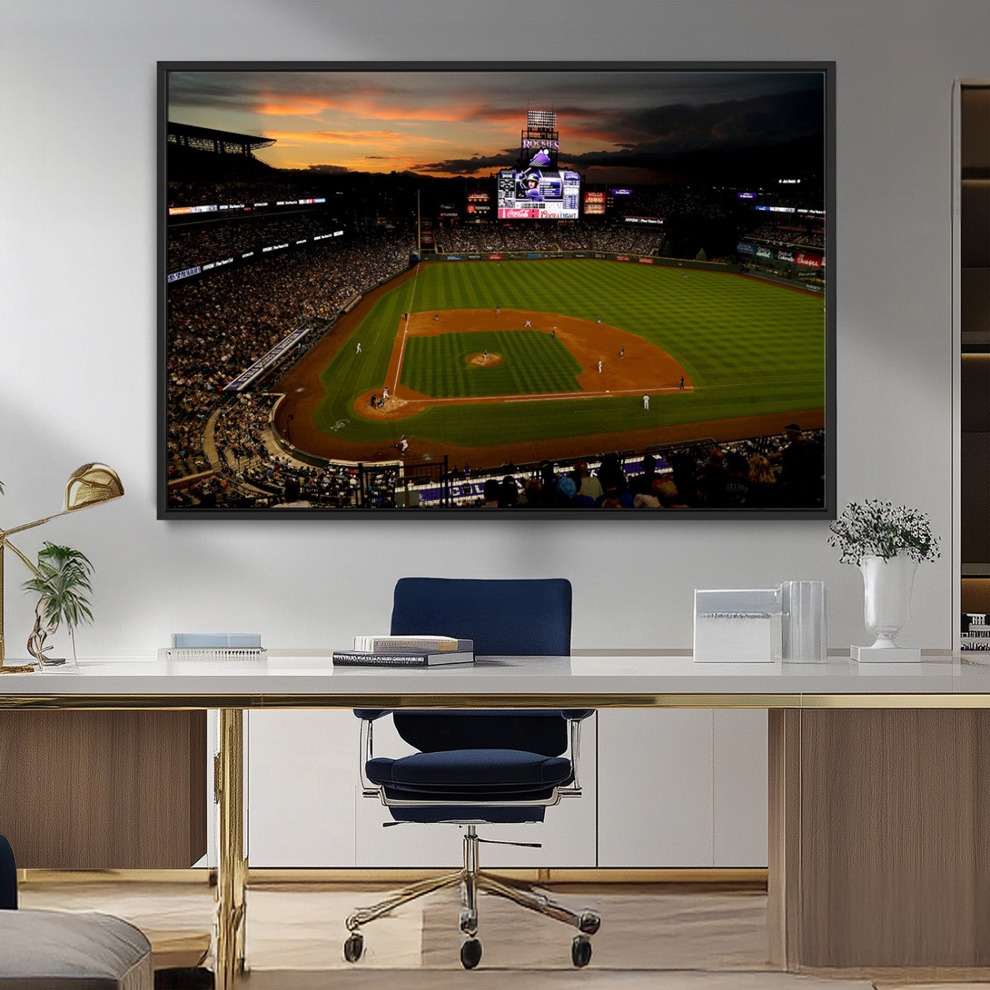 -Colorado Rockies Coors Field Wall Art Canvas Print - MLB Baseball Stadium