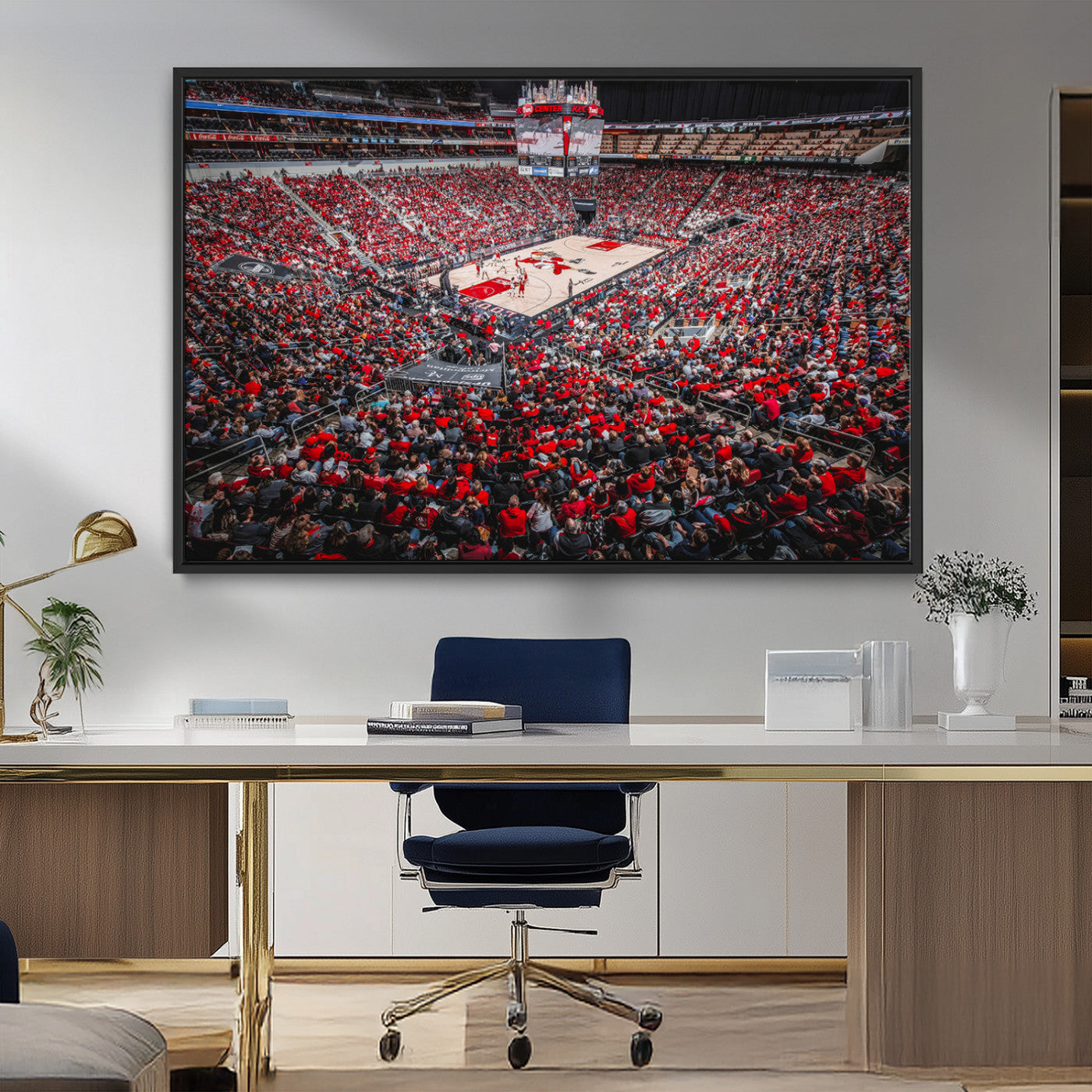 -Louisville Cardinals Basketball Print Canvas - Louisville KFC Yum Center Arena Wall Art Canvas Print