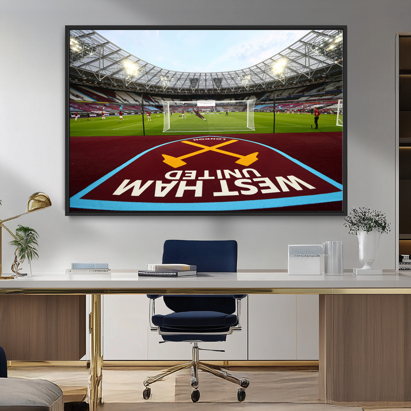 77367-MGV-FC-36X24_Black-West Ham United FC Stadium Canvas Wall Art – London Stadium Football Print – Premier League Team
