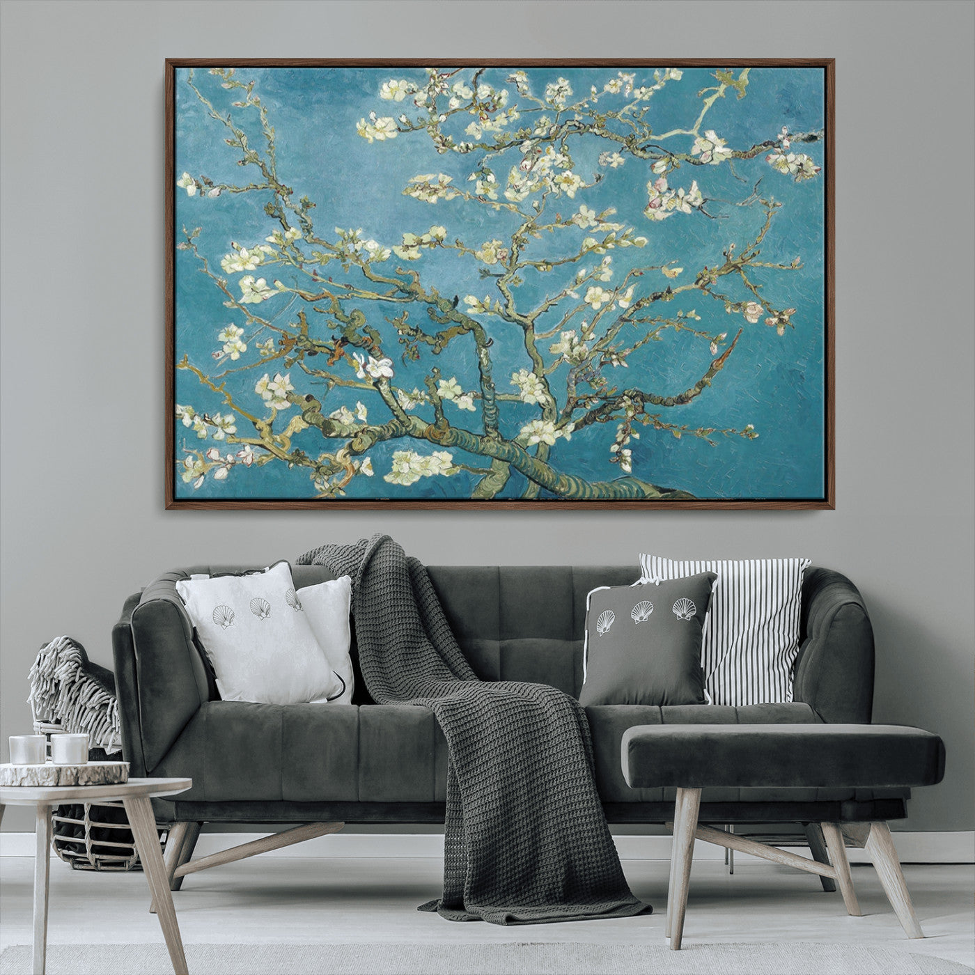 65607-MGV-CV-36X24-Vincent Van Gogh's Almond Blossom Abstract Wall Art Canvas, Van Gogh Almond Blossom Canvas Print