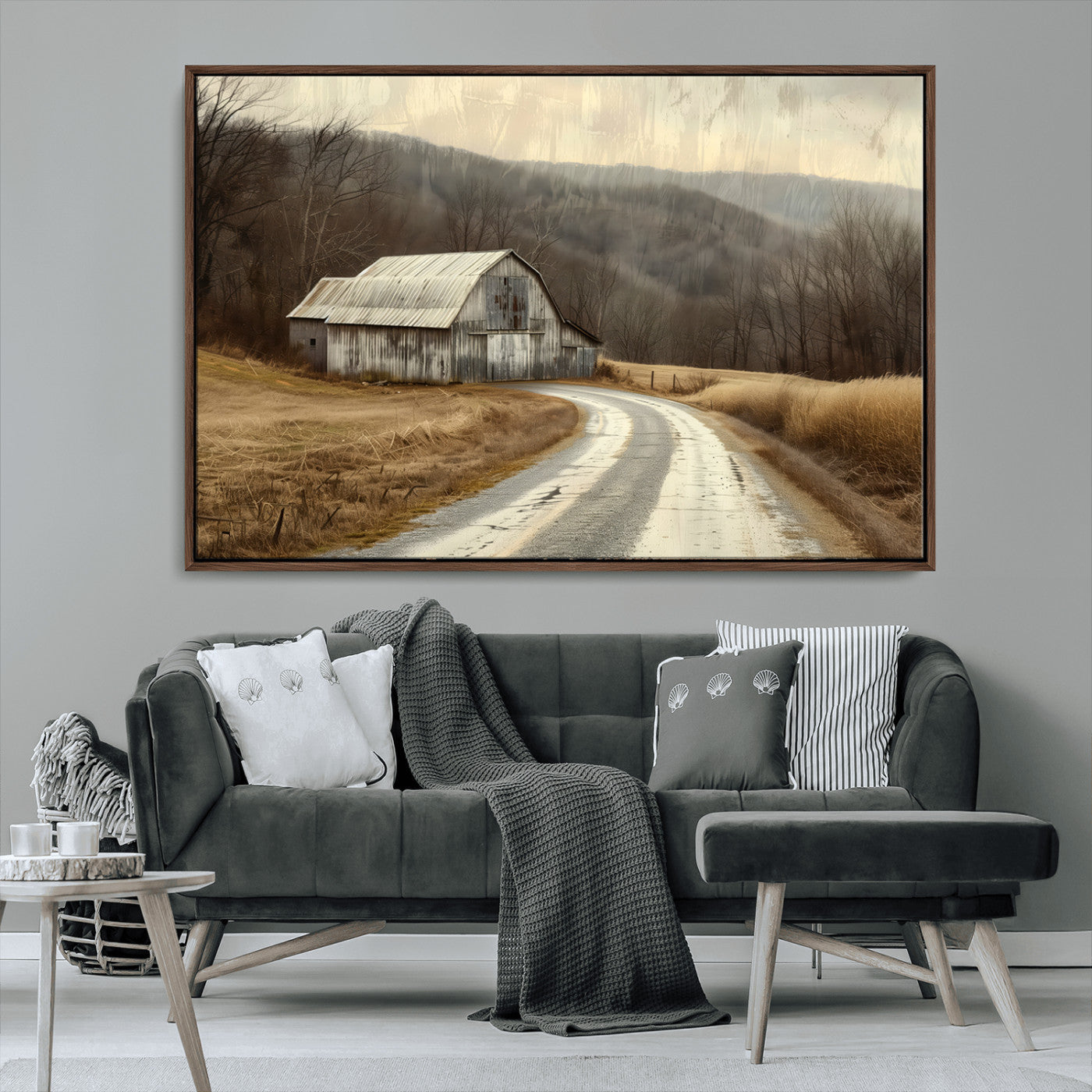 10376-MGV-CV-36X24-Vintage Barn for Farmhouse Wall Decor Canvas Print